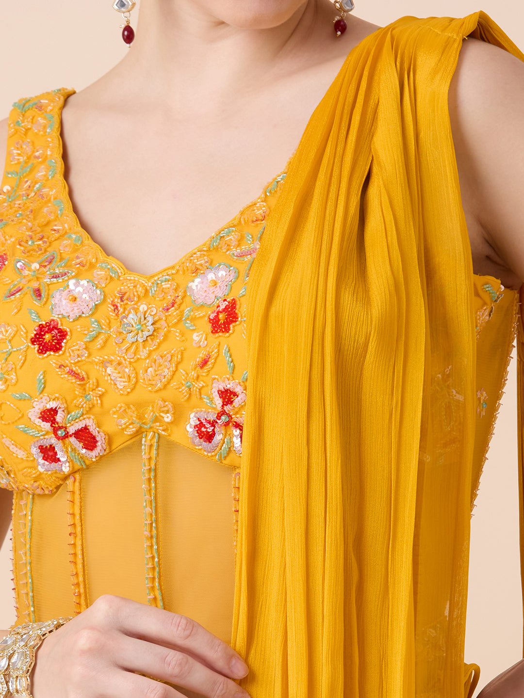 Kiana Ready To Wear Choli Saree - Roop Darshan