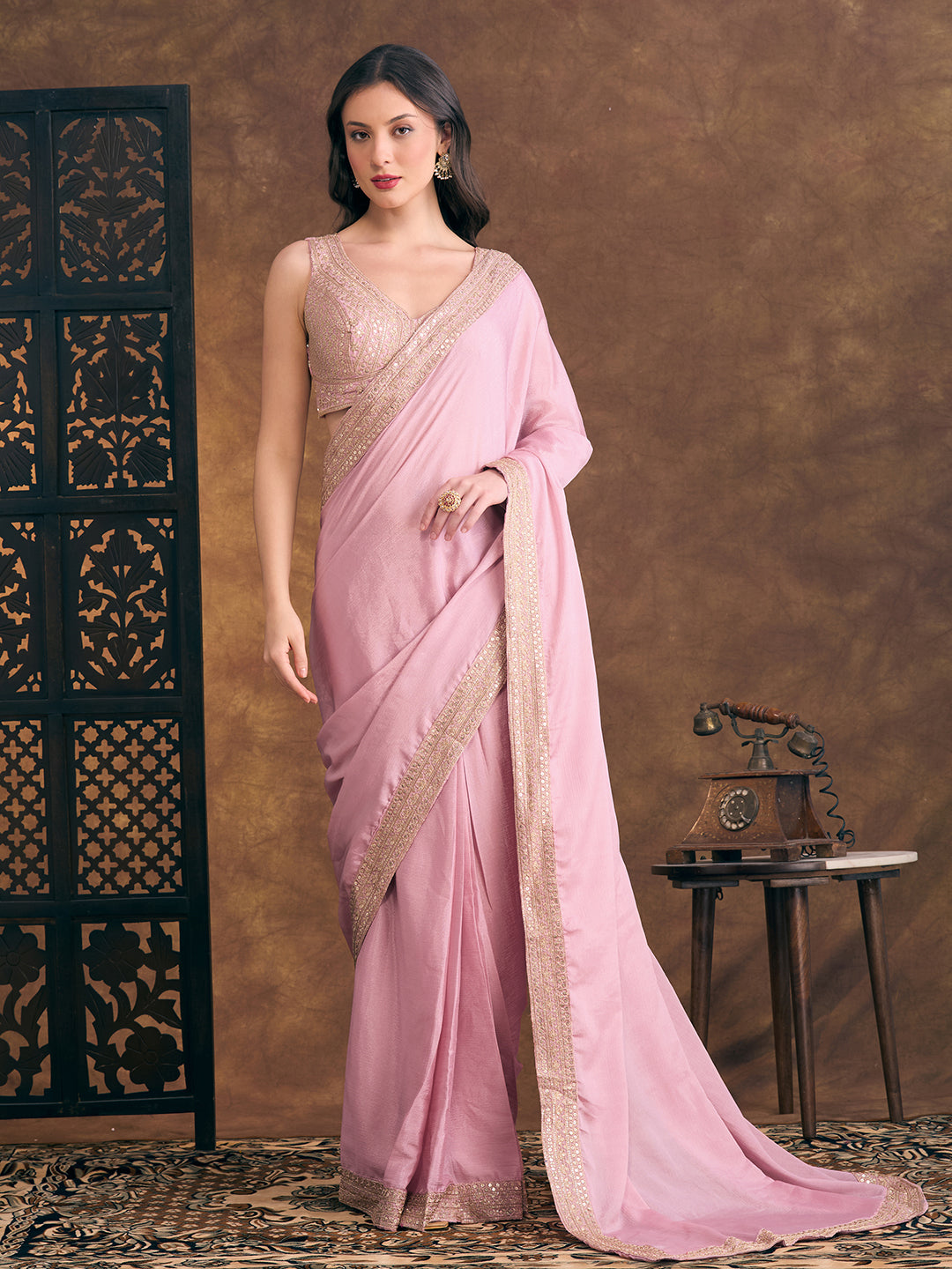 Jisha Ready To Wear Choli Saree - Roop Darshan