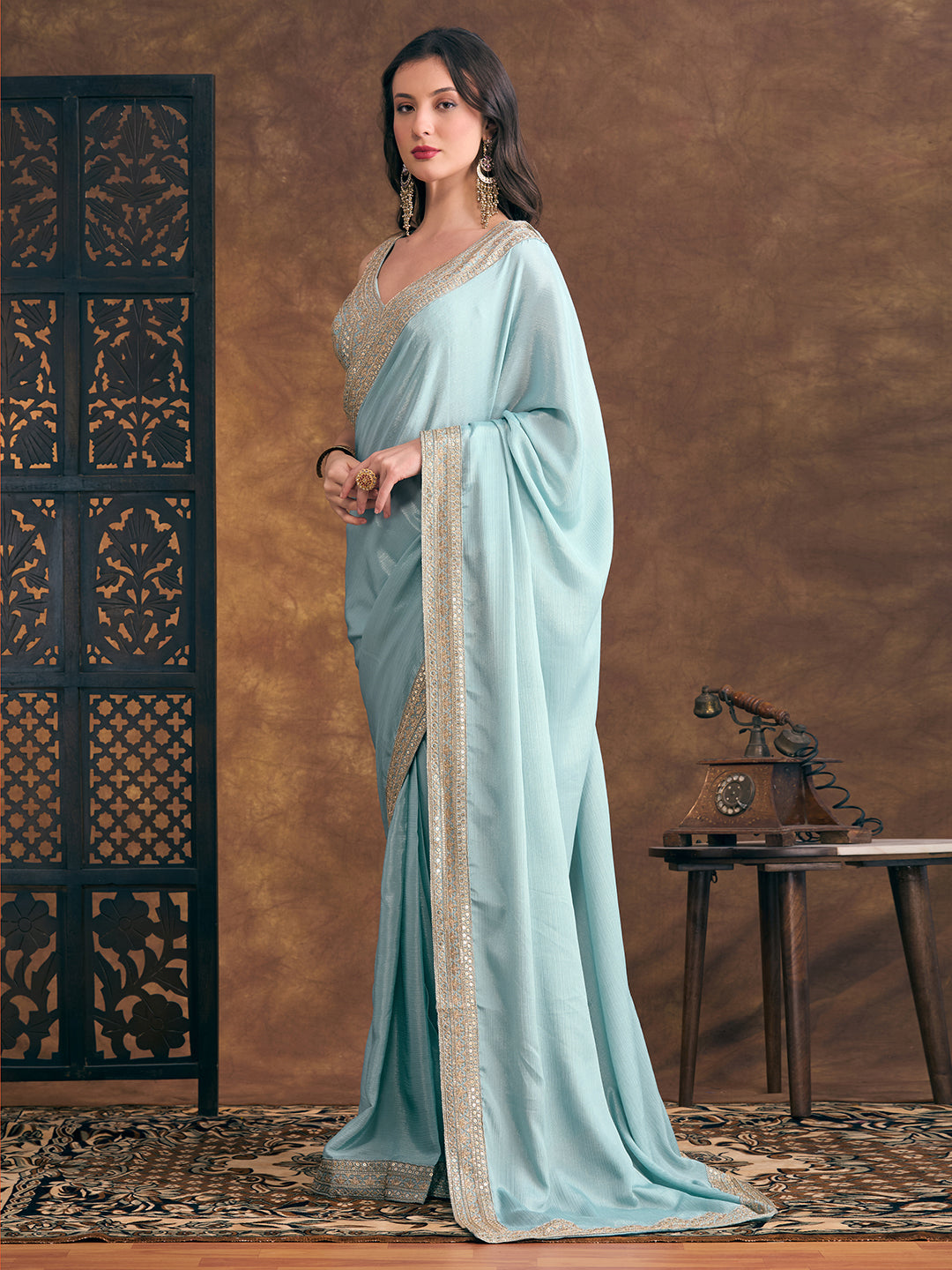 Jisha Ready To Wear Choli Saree - Roop Darshan