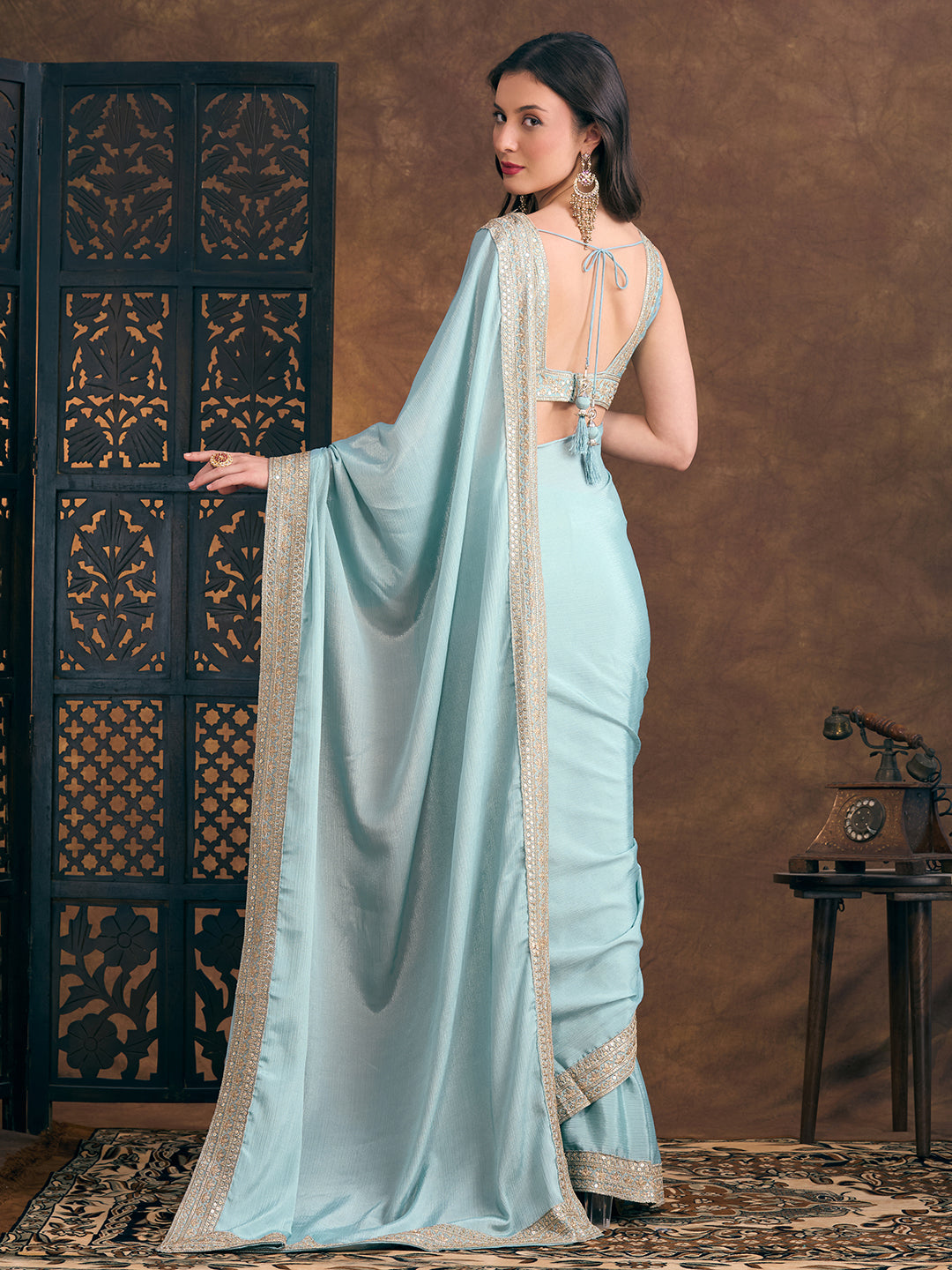 Jisha Ready To Wear Choli Saree - Roop Darshan