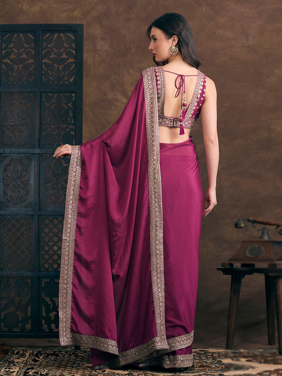 Jisha Ready To Wear Choli Saree - Roop Darshan