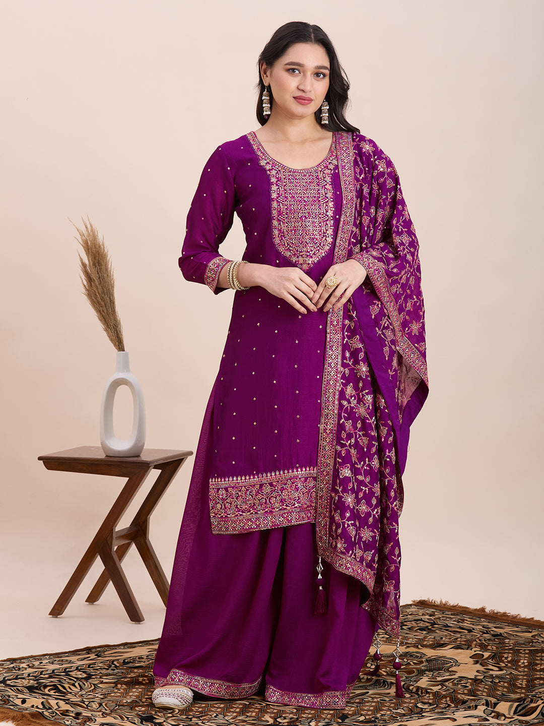 Keshni Palazzo Suit - Roop Darshan