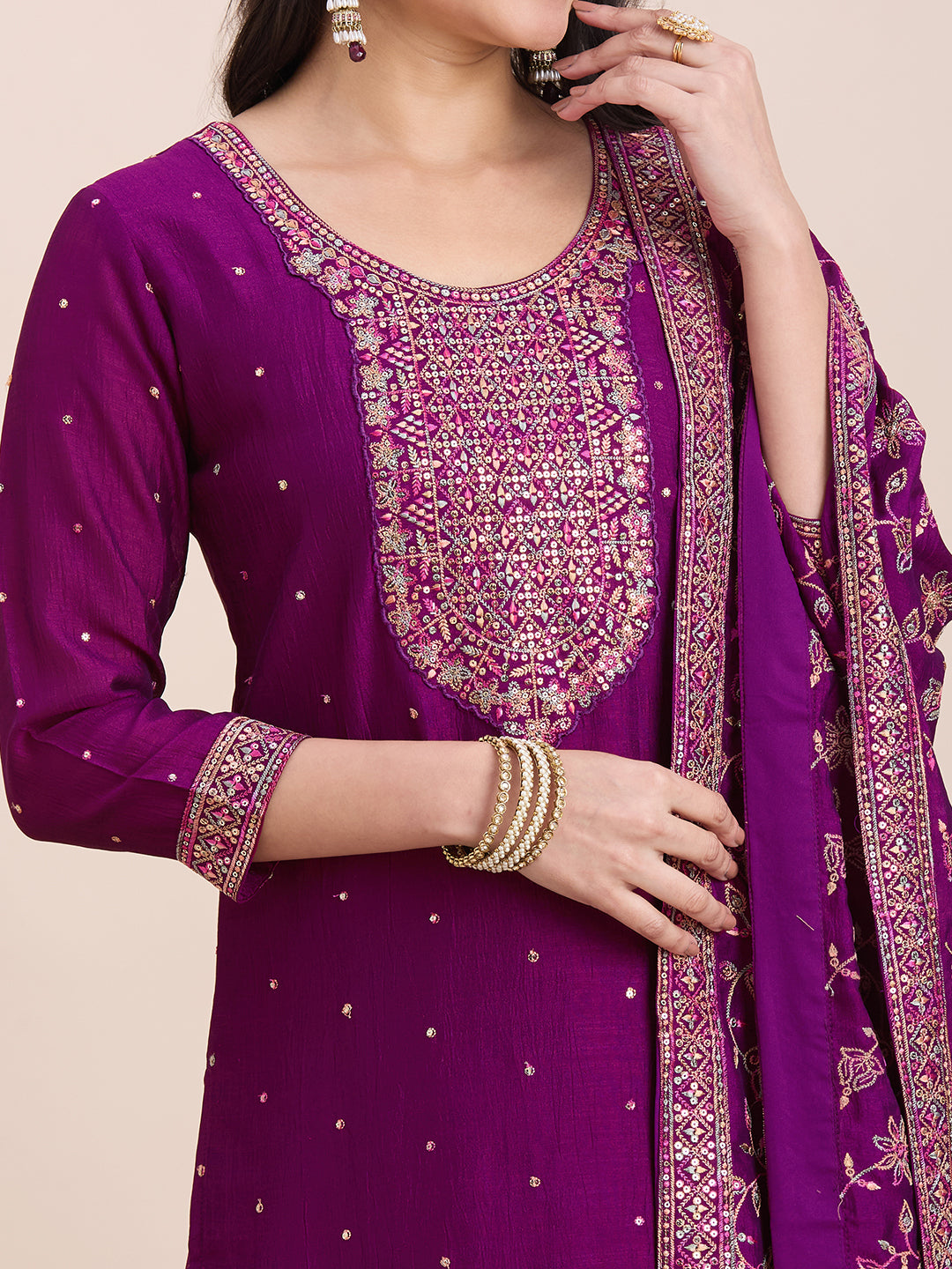 Keshni Palazzo Suit - Roop Darshan