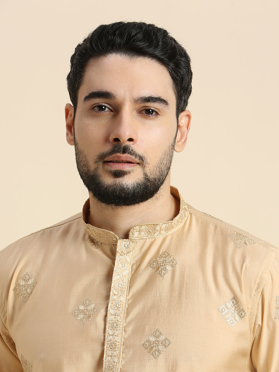 Mens Silk Resham Work Kurta