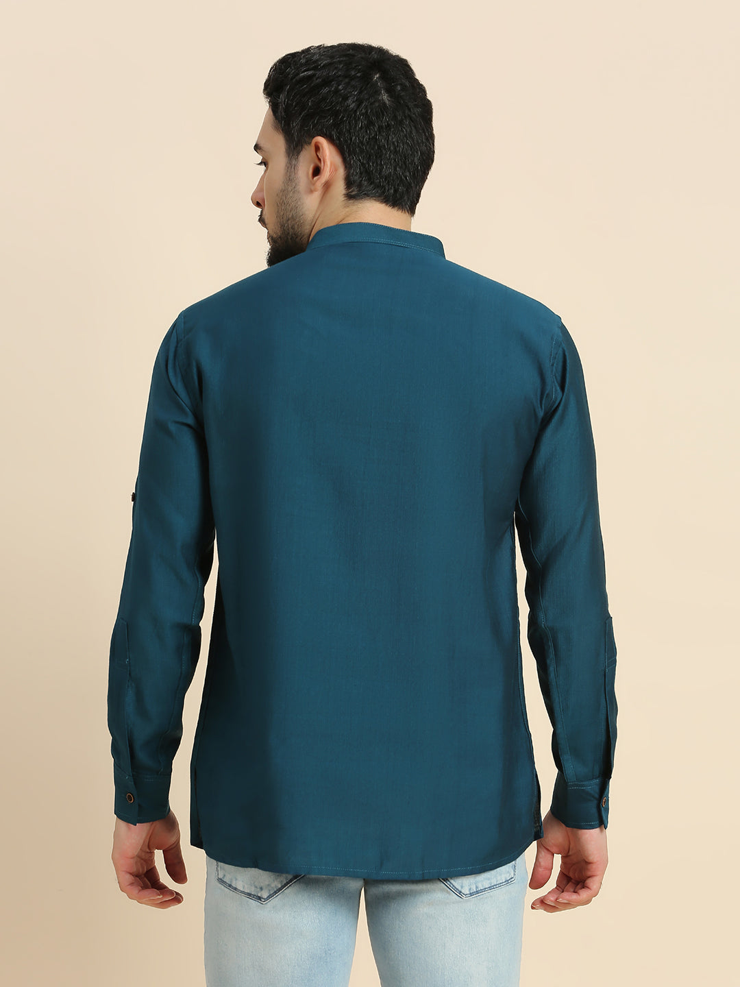 Mens Silk Resham Work Kurta