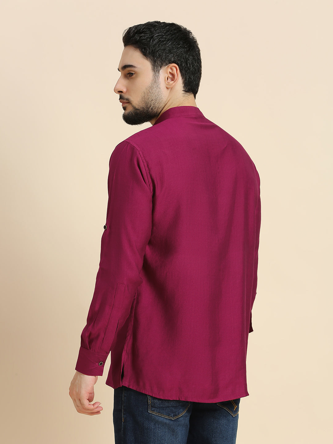 Mens Silk Resham Work Kurta - Roop Darshan