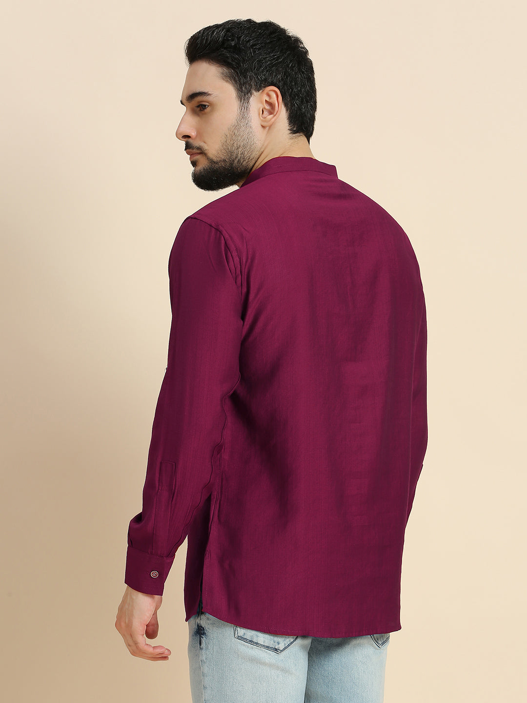 Mens Silk Resham Work Kurta - Roop Darshan