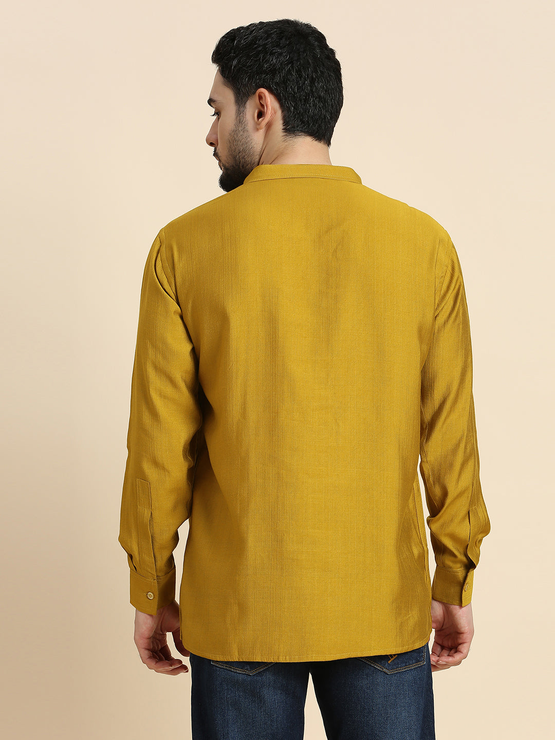 Mens Silk Resham Work Kurta