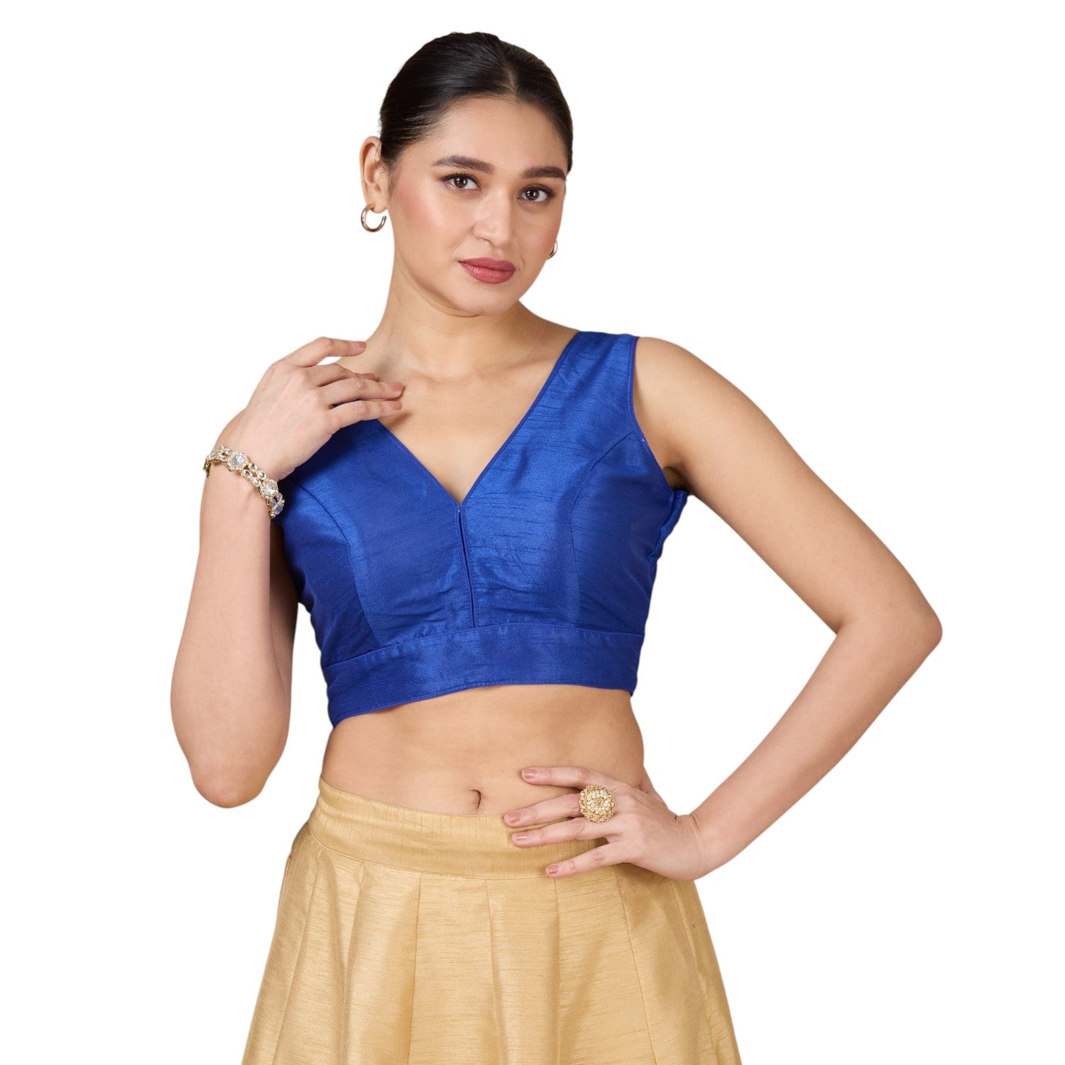 Dupion Silk Saree Blouse - Roop Darshan