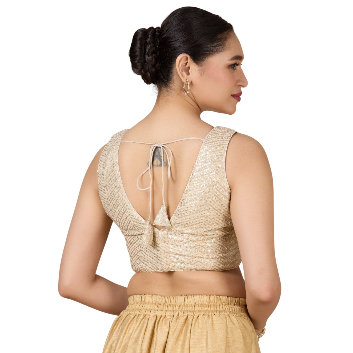 Silk Zari Tiki Work Blouse - Roop Darshan