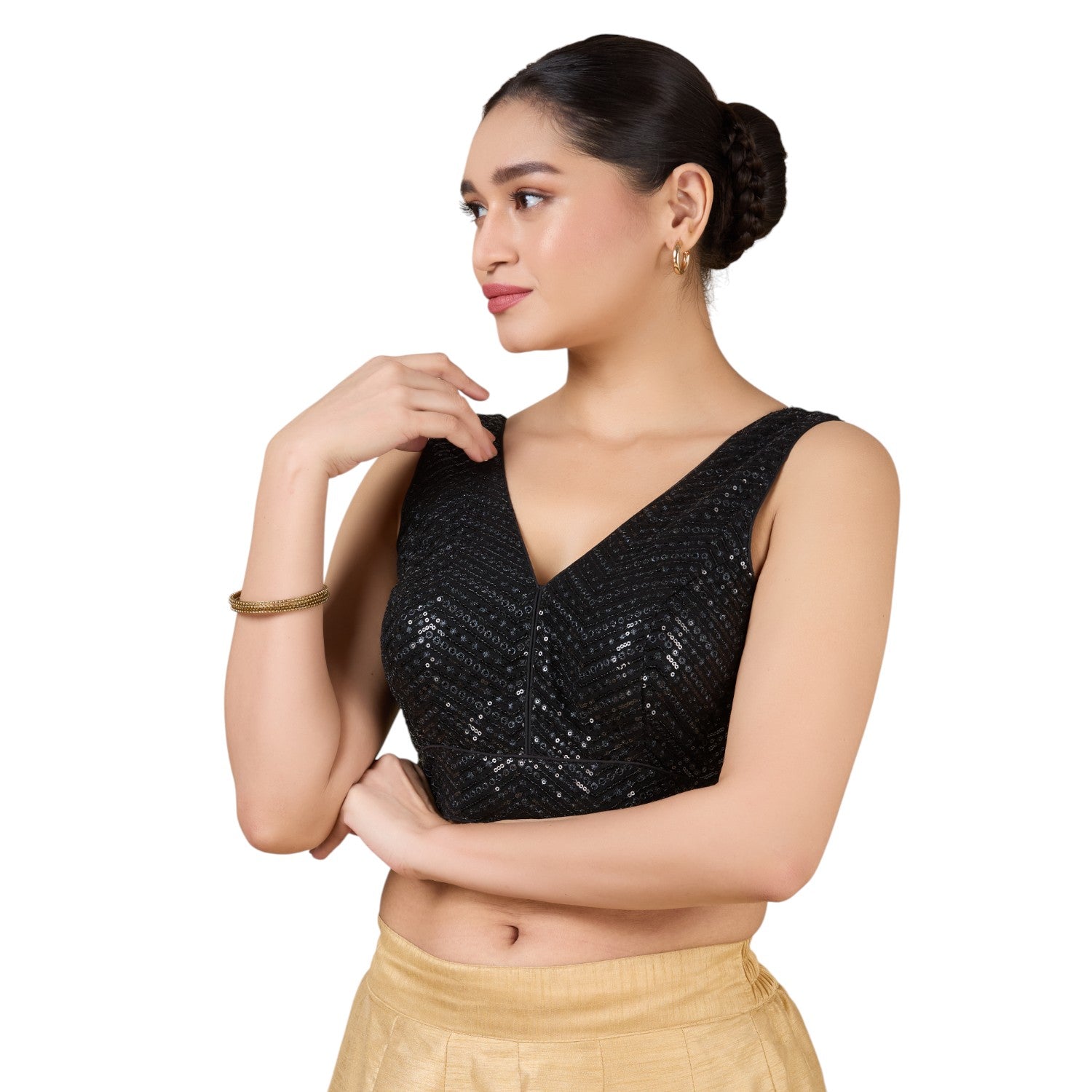 Silk Zari Tiki Work Blouse - Roop Darshan