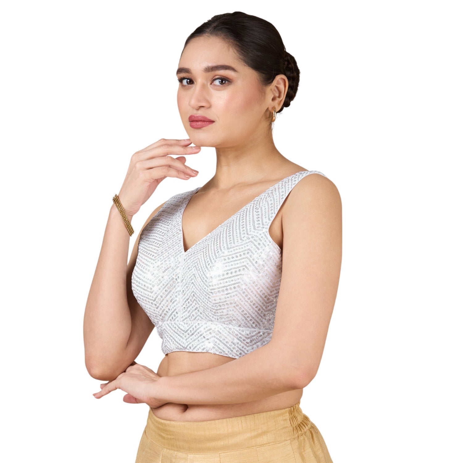 Silk Zari Tiki Work Blouse - Roop Darshan
