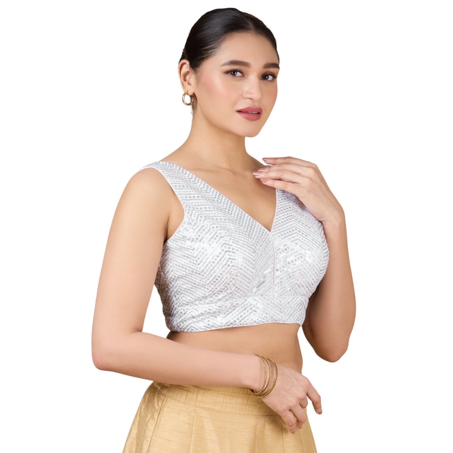 Silk Zari Tiki Work Blouse - Roop Darshan