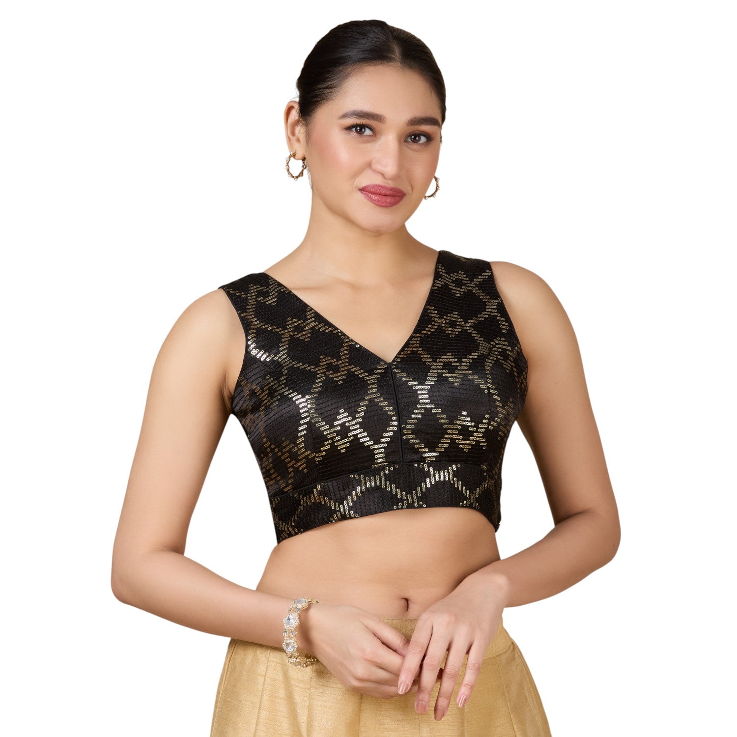Silk Zari Tiki Work Blouse - Roop Darshan