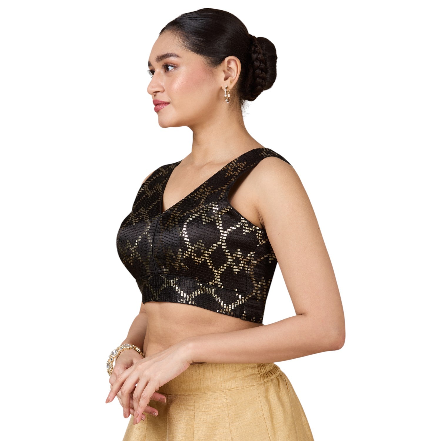 Silk Zari Tiki Work Blouse - Roop Darshan
