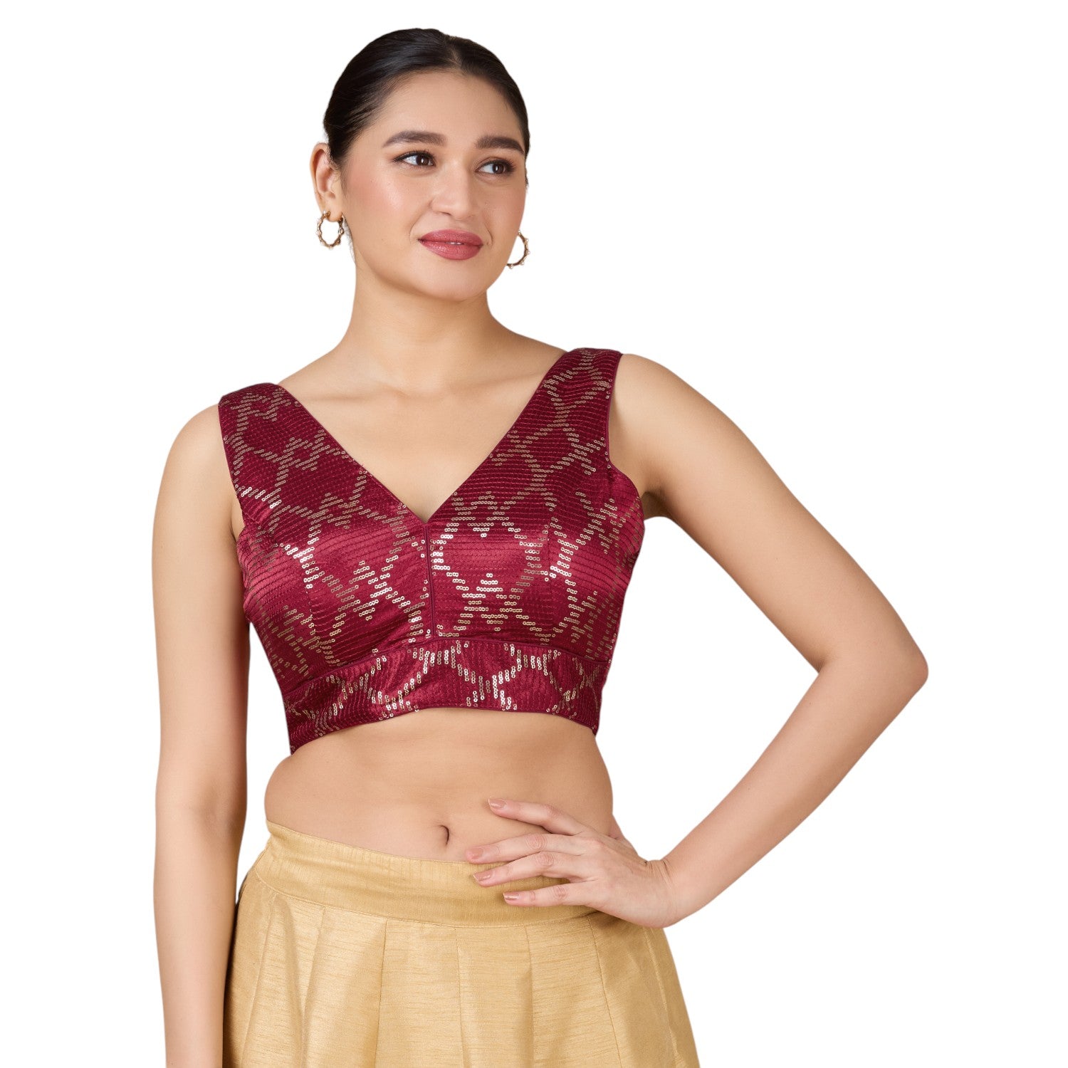 Silk Zari Tiki Work Blouse - Roop Darshan
