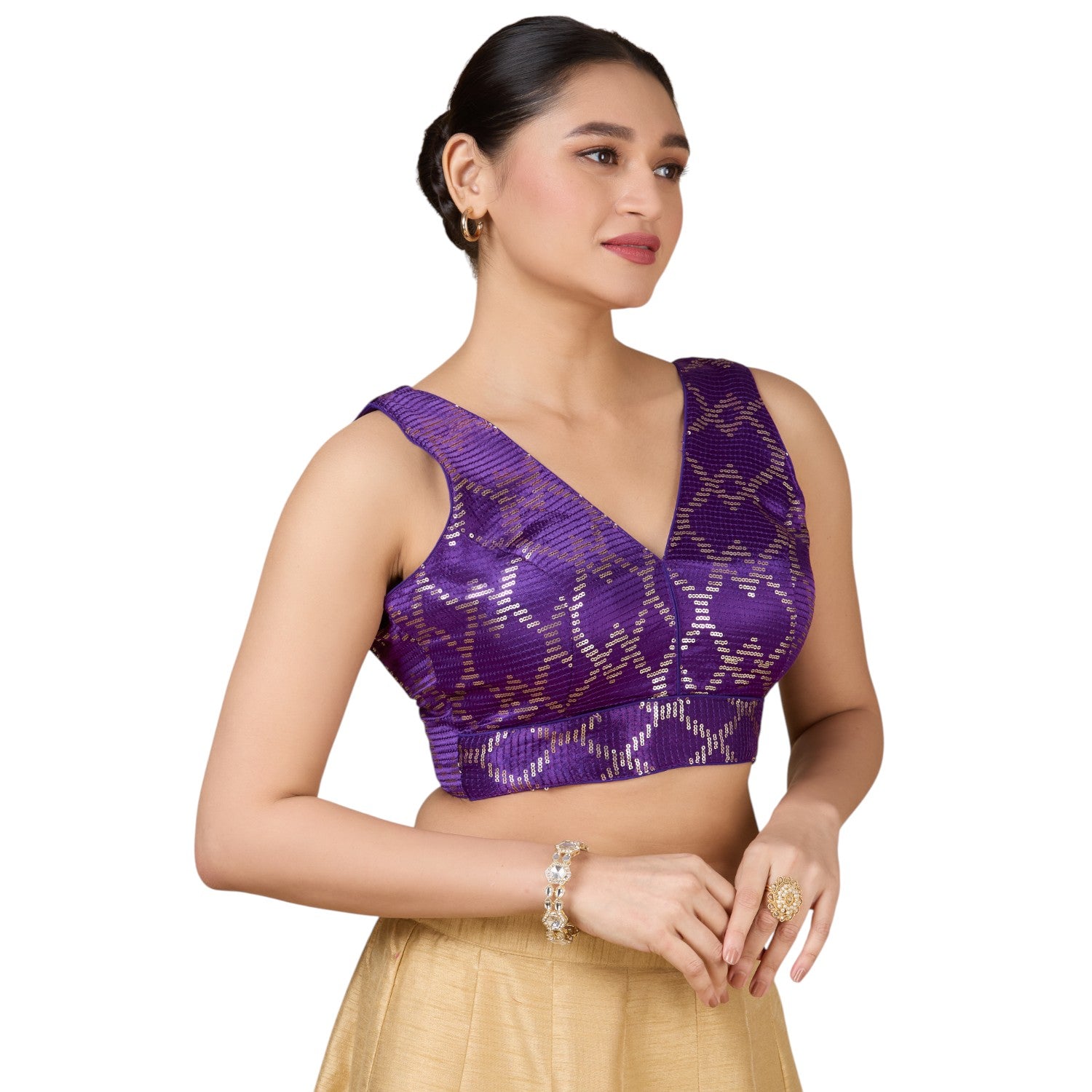 Silk Zari Tiki Work Blouse - Roop Darshan