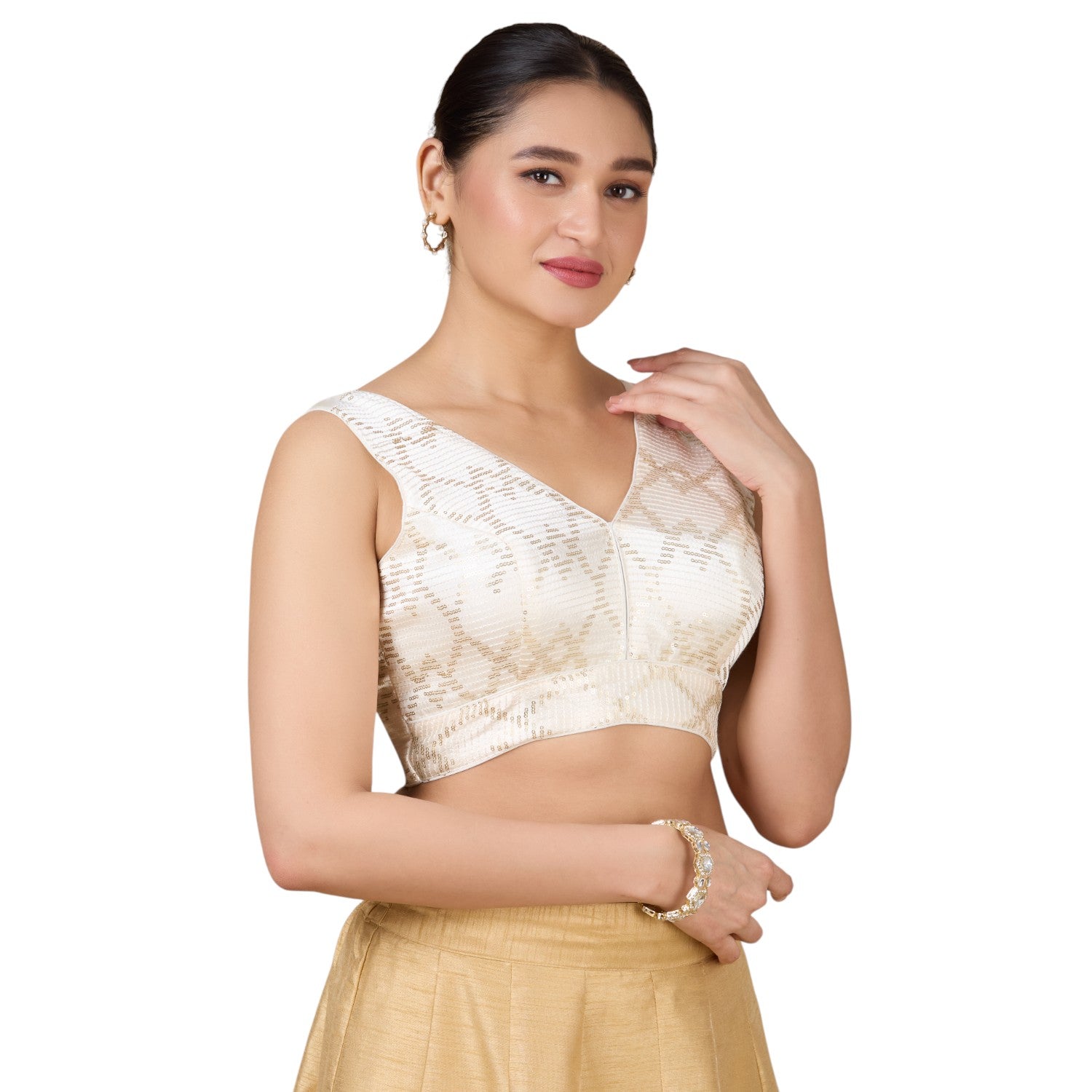 Silk Zari Tiki Work Blouse - Roop Darshan