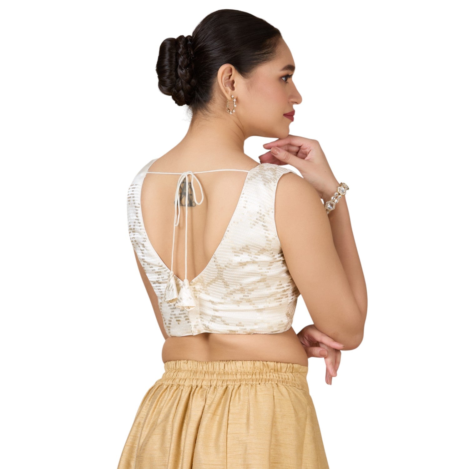 Silk Zari Tiki Work Blouse - Roop Darshan