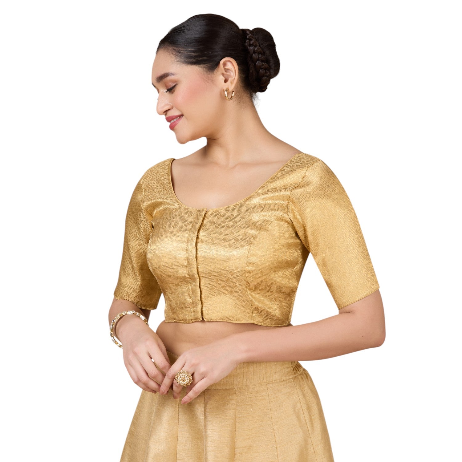 Brocade Silk Blouse - Roop Darshan