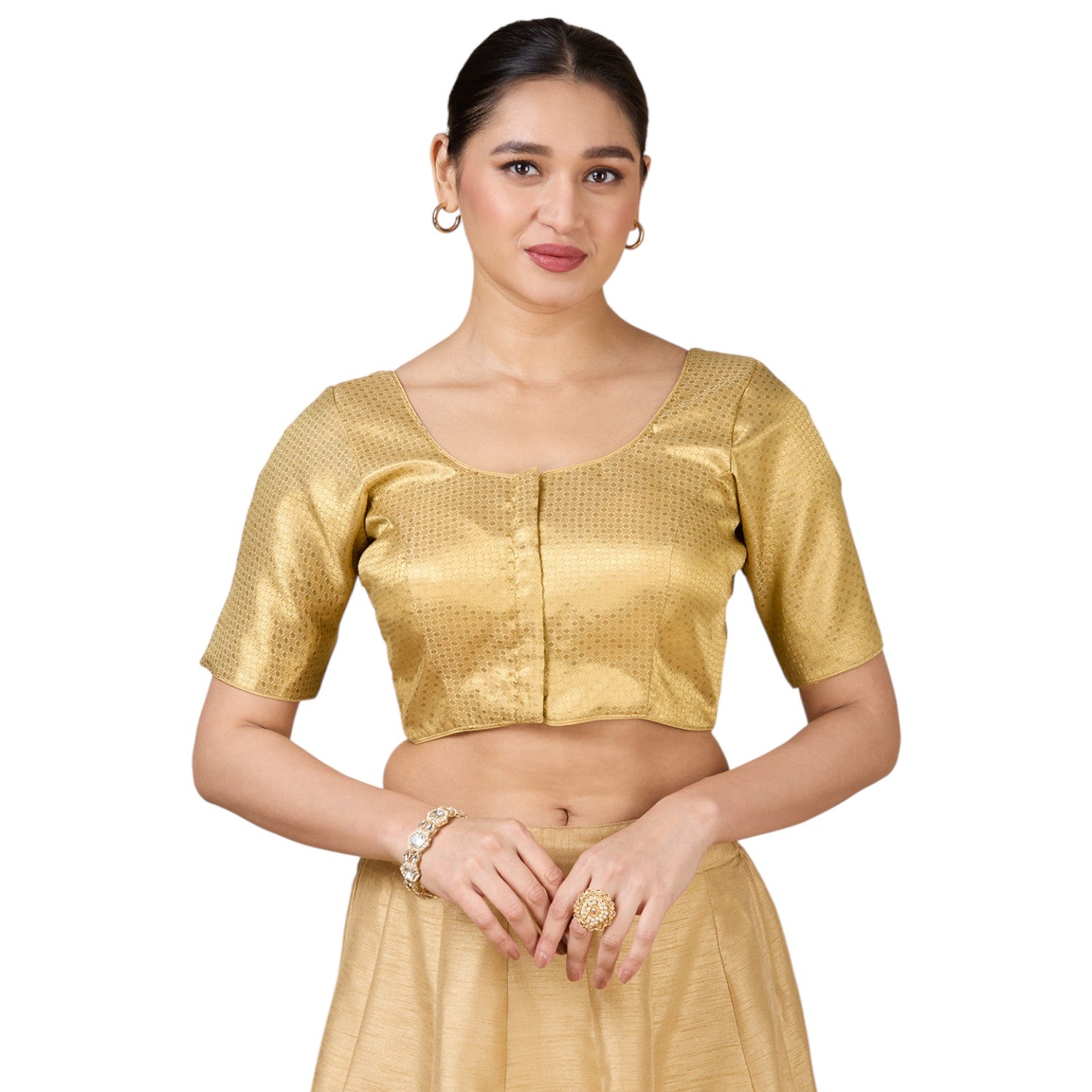 Brocade Silk Blouse - Roop Darshan