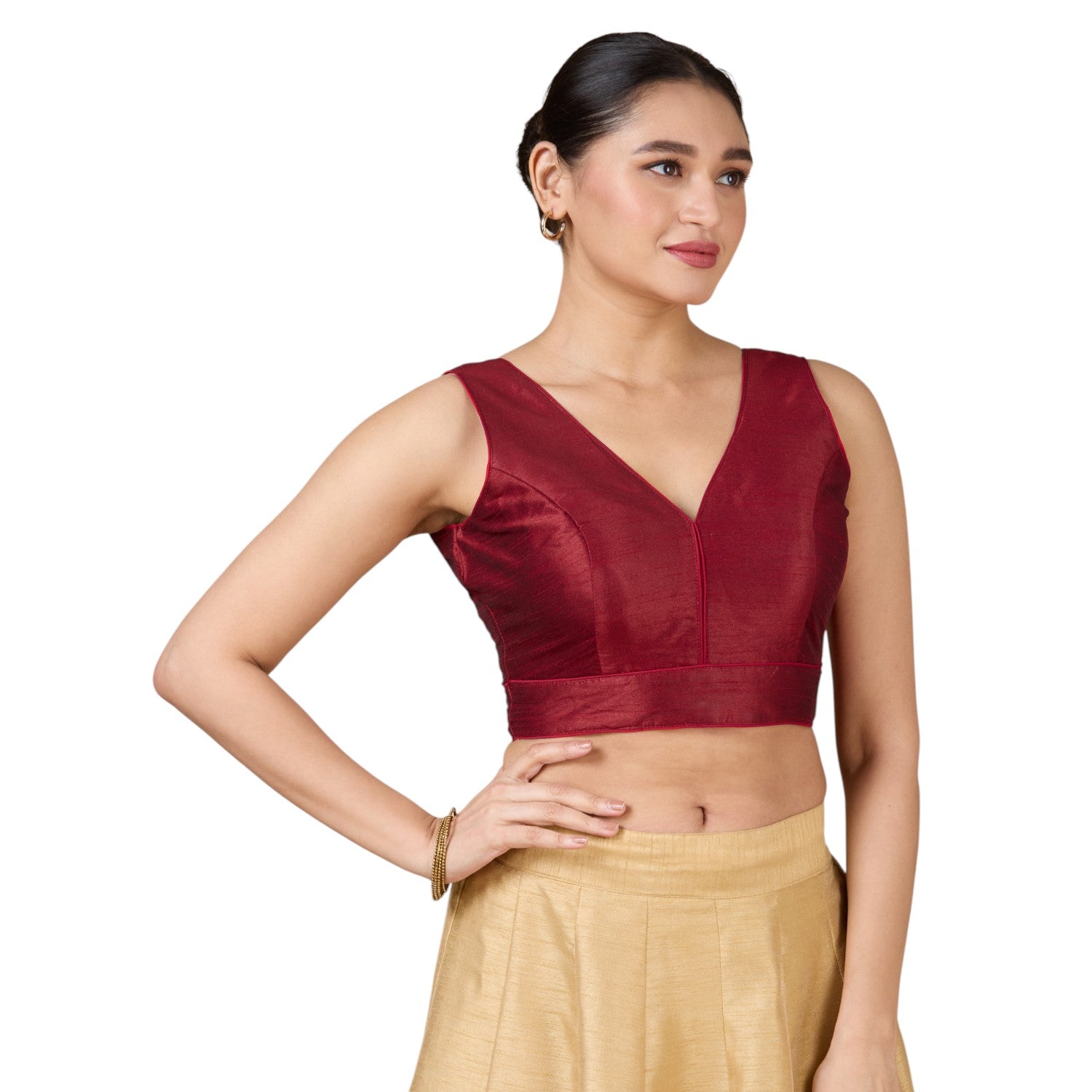 Dupion Silk Saree Blouse - Roop Darshan
