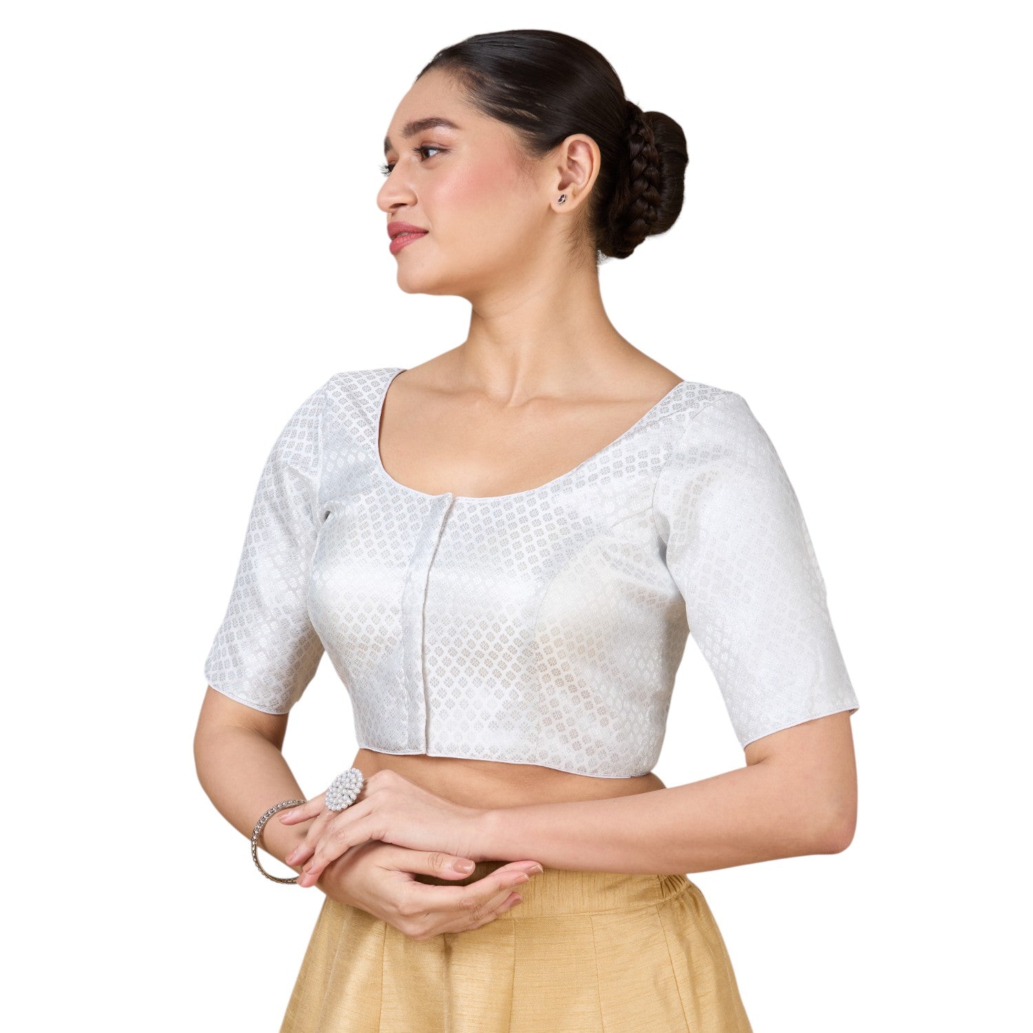 Brocade Silk Blouse - Roop Darshan