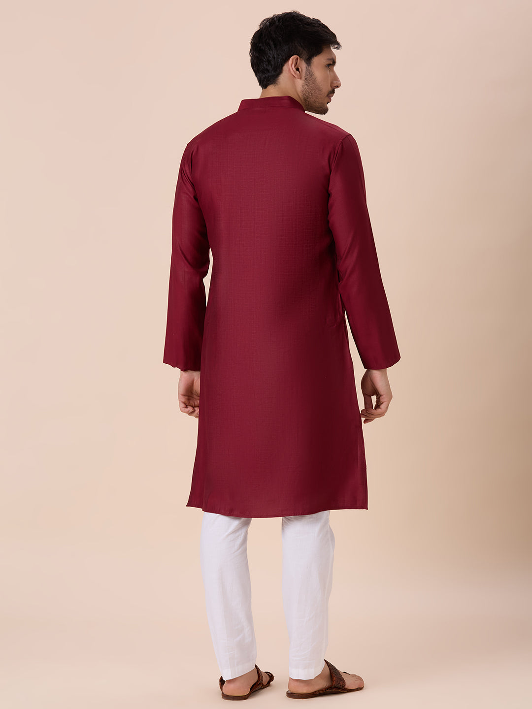 Mens Silk Resham Work Kurta
