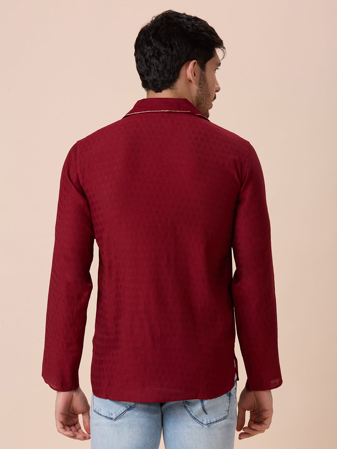 Mens Silk Resham Work Kurta