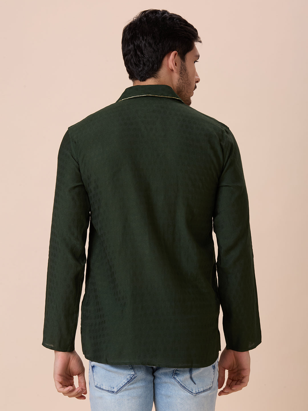 Mens Silk Resham Work Kurta - Roop Darshan