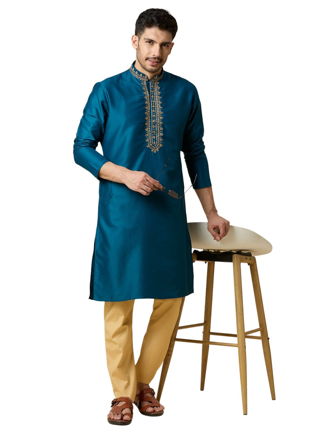 Mens Silk Kurta Set - Roop Darshan
