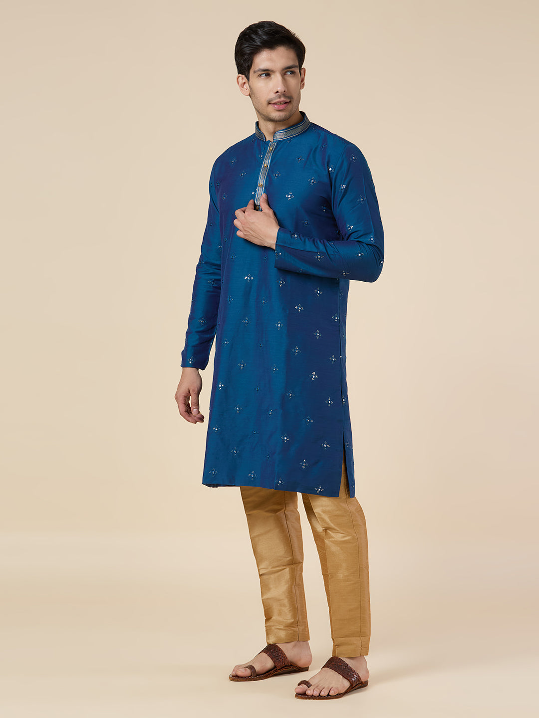 Mens Silk Kurta Set - Roop Darshan