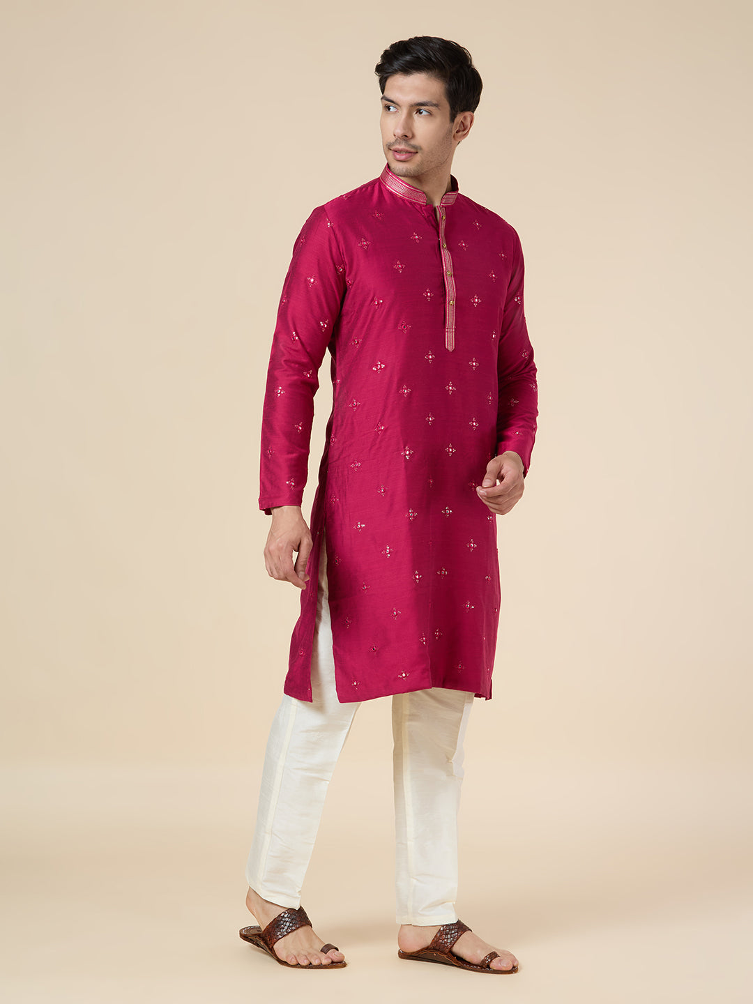 Mens Silk Kurta Set - Roop Darshan