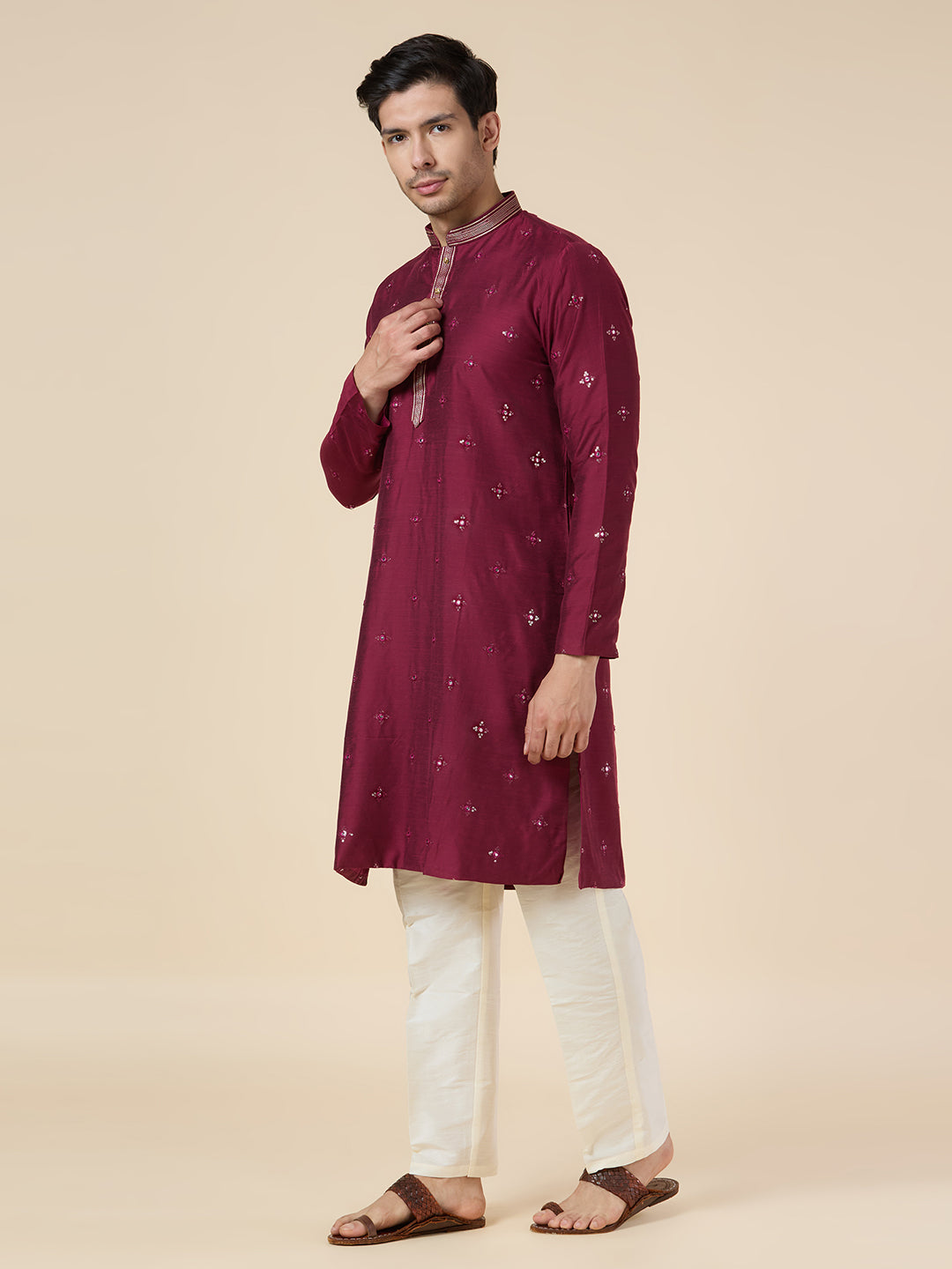 Mens Silk Kurta Set - Roop Darshan