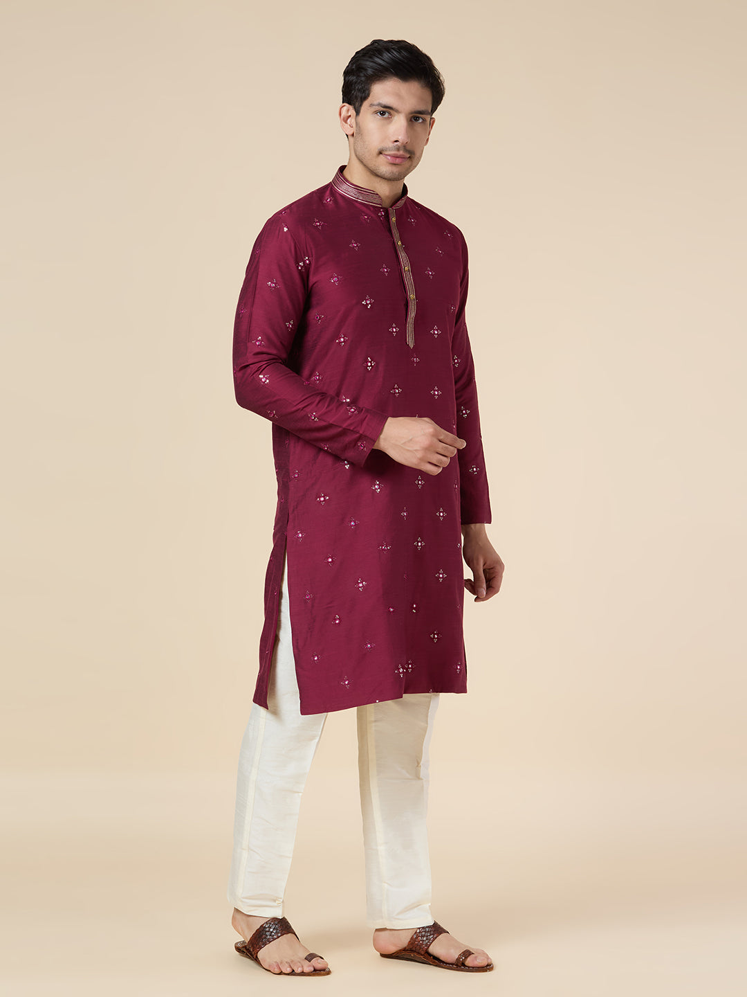 Mens Silk Kurta Set - Roop Darshan
