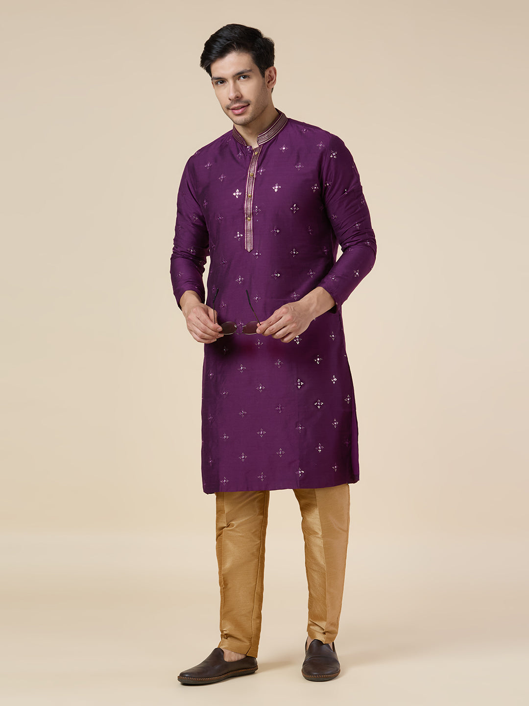 Mens Silk Kurta Set - Roop Darshan