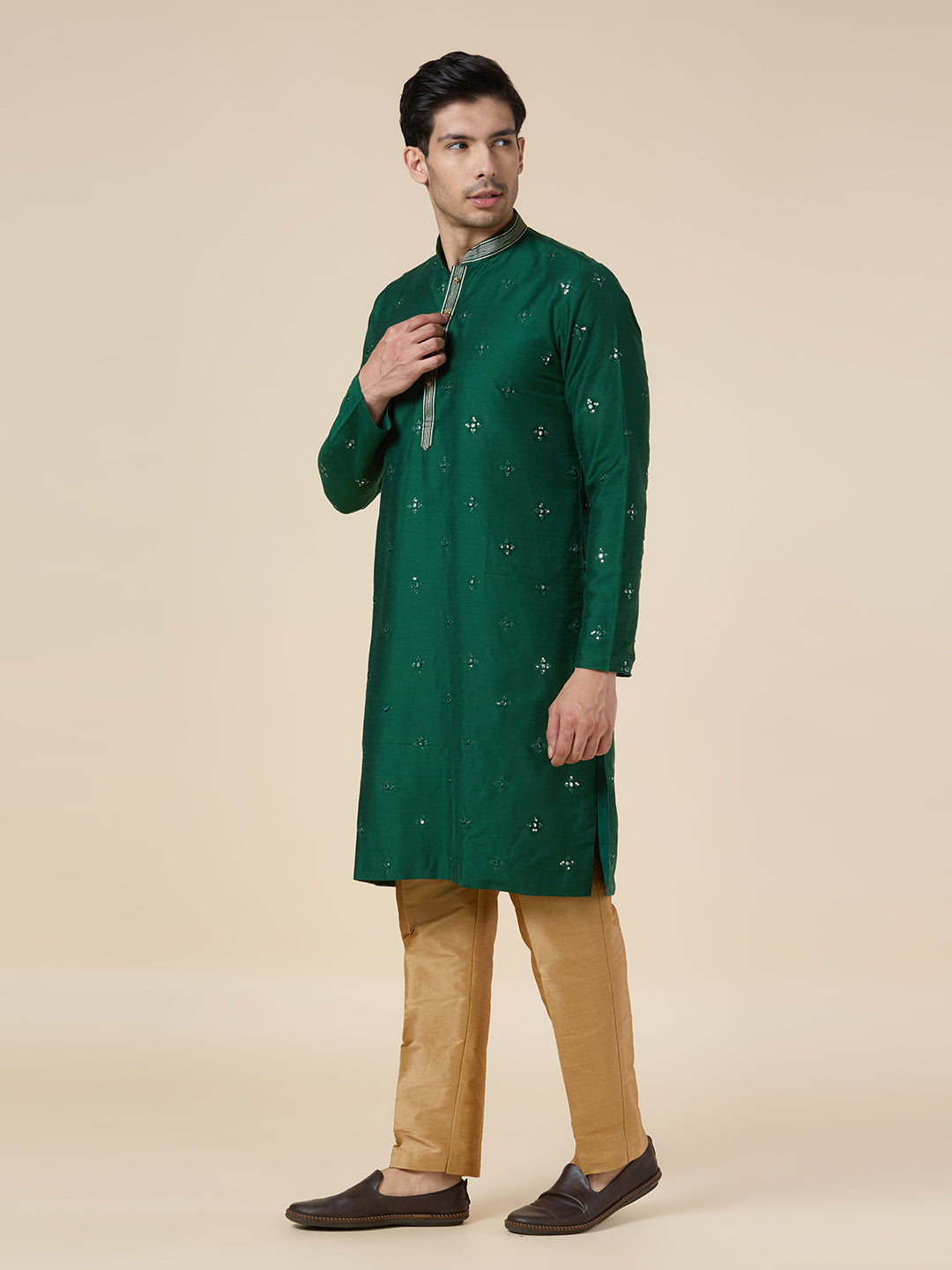 Mens Silk Kurta Set - Roop Darshan
