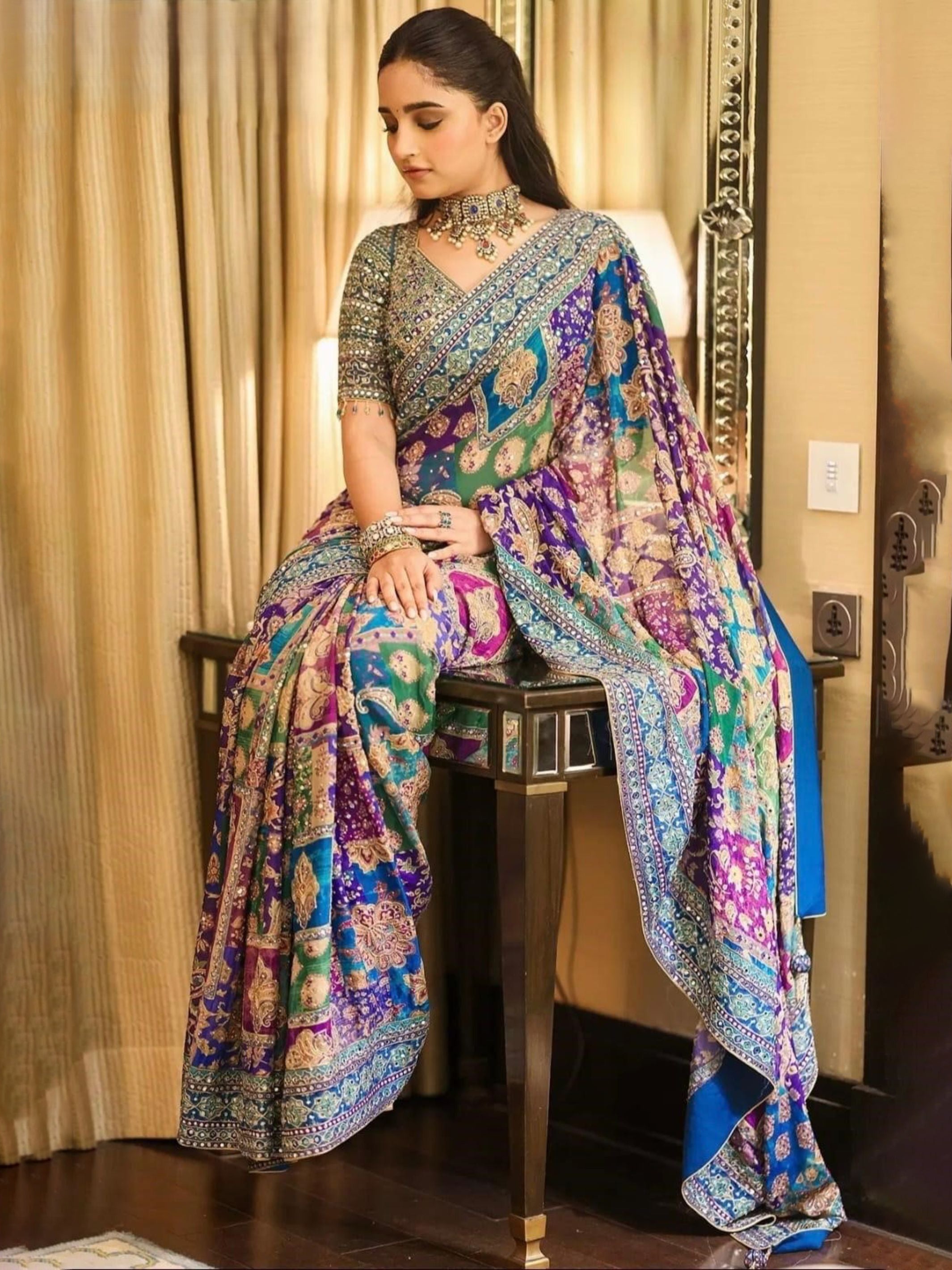 Nirali Choli Saree - Roop Darshan