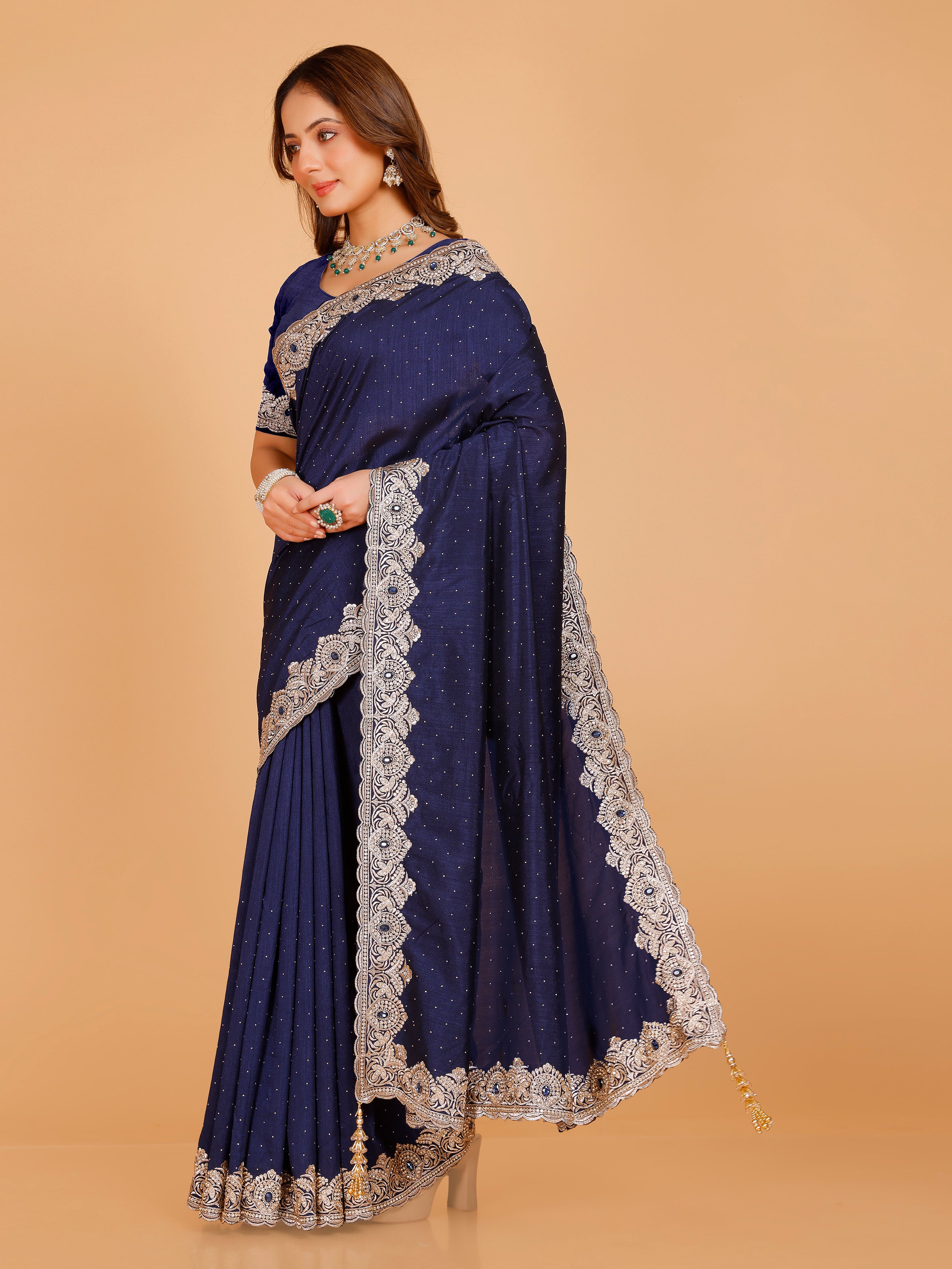 Bhavya Silk Embroidered Saree