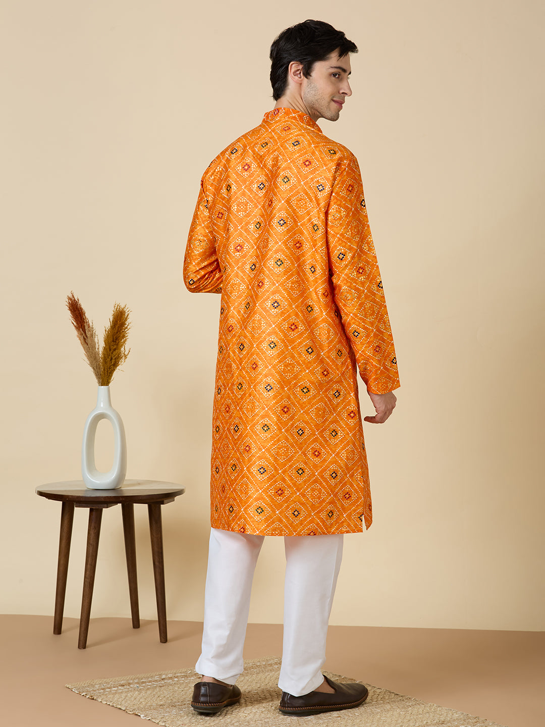 Dhruv Printed Silk Kurta Pyjama
