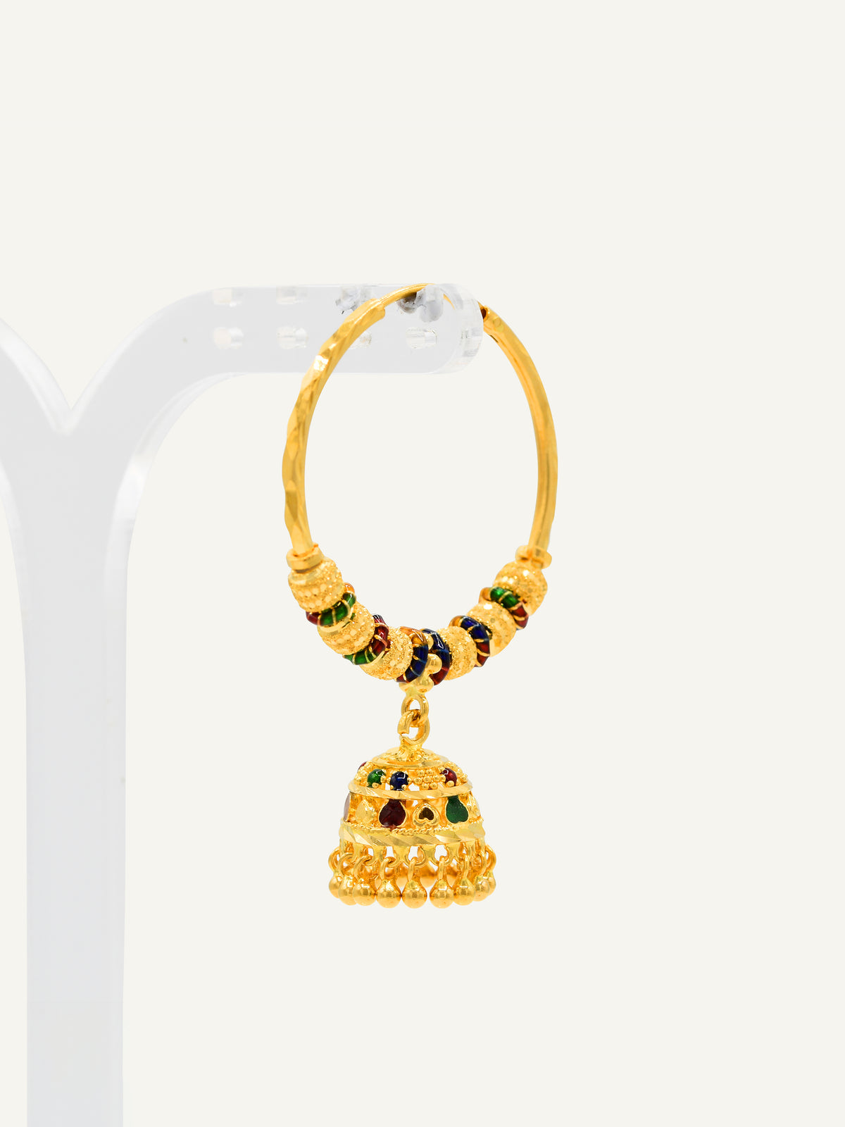 22ct Gold Minakari Jhumki Bali