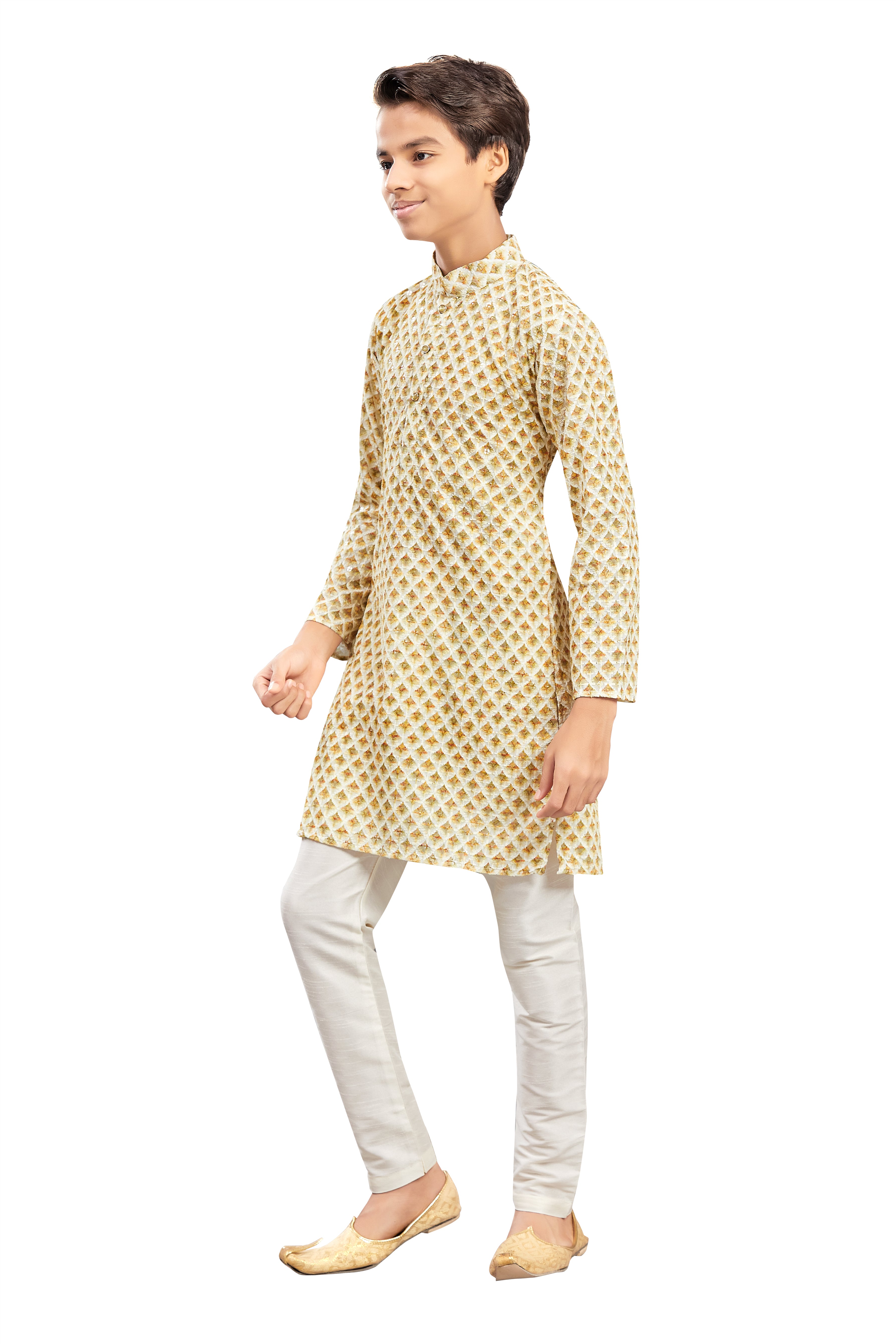 Boys Embroidered Kurta Set - Roop Darshan