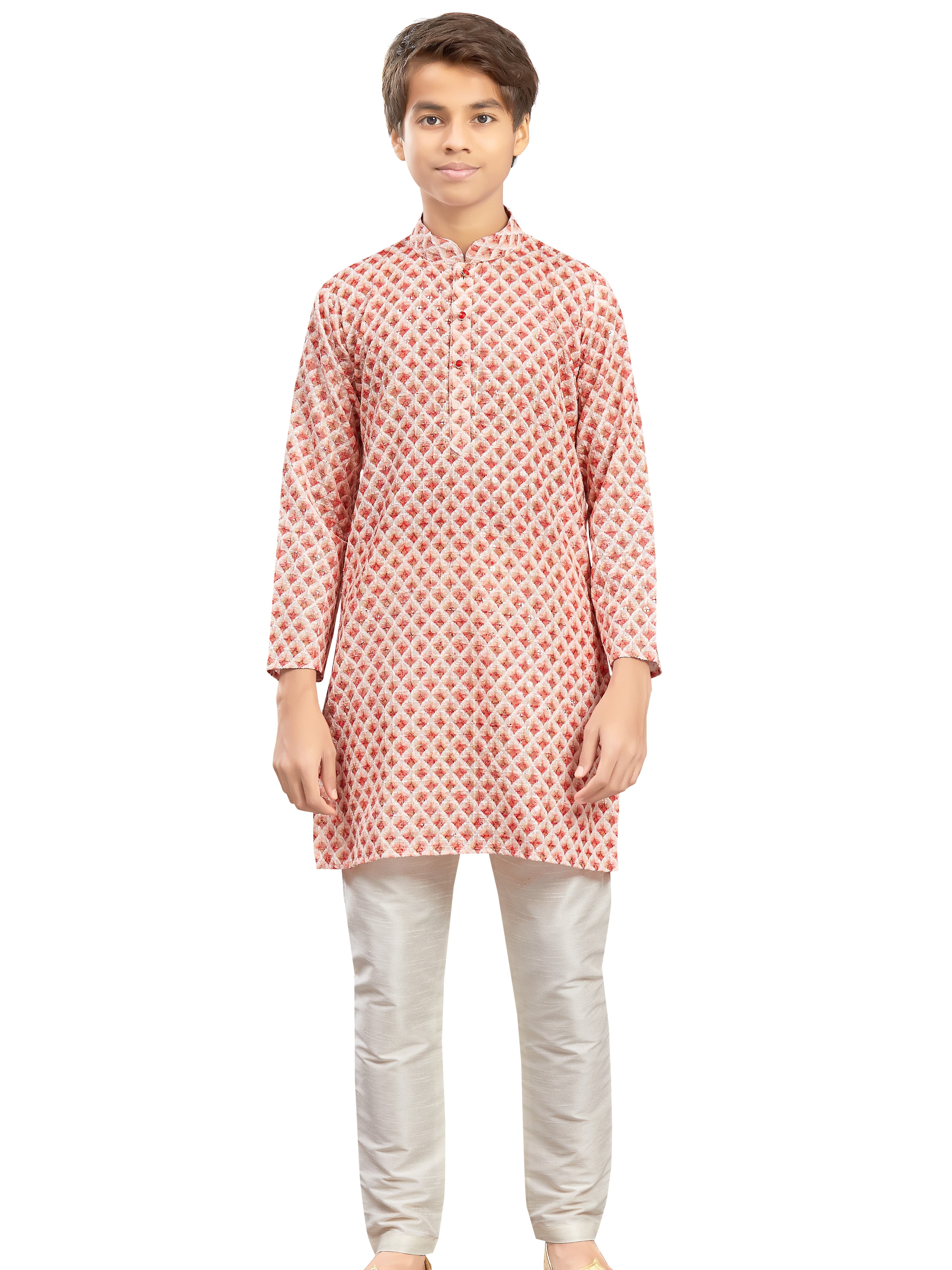 Boys Embroidered Kurta Set - Roop Darshan