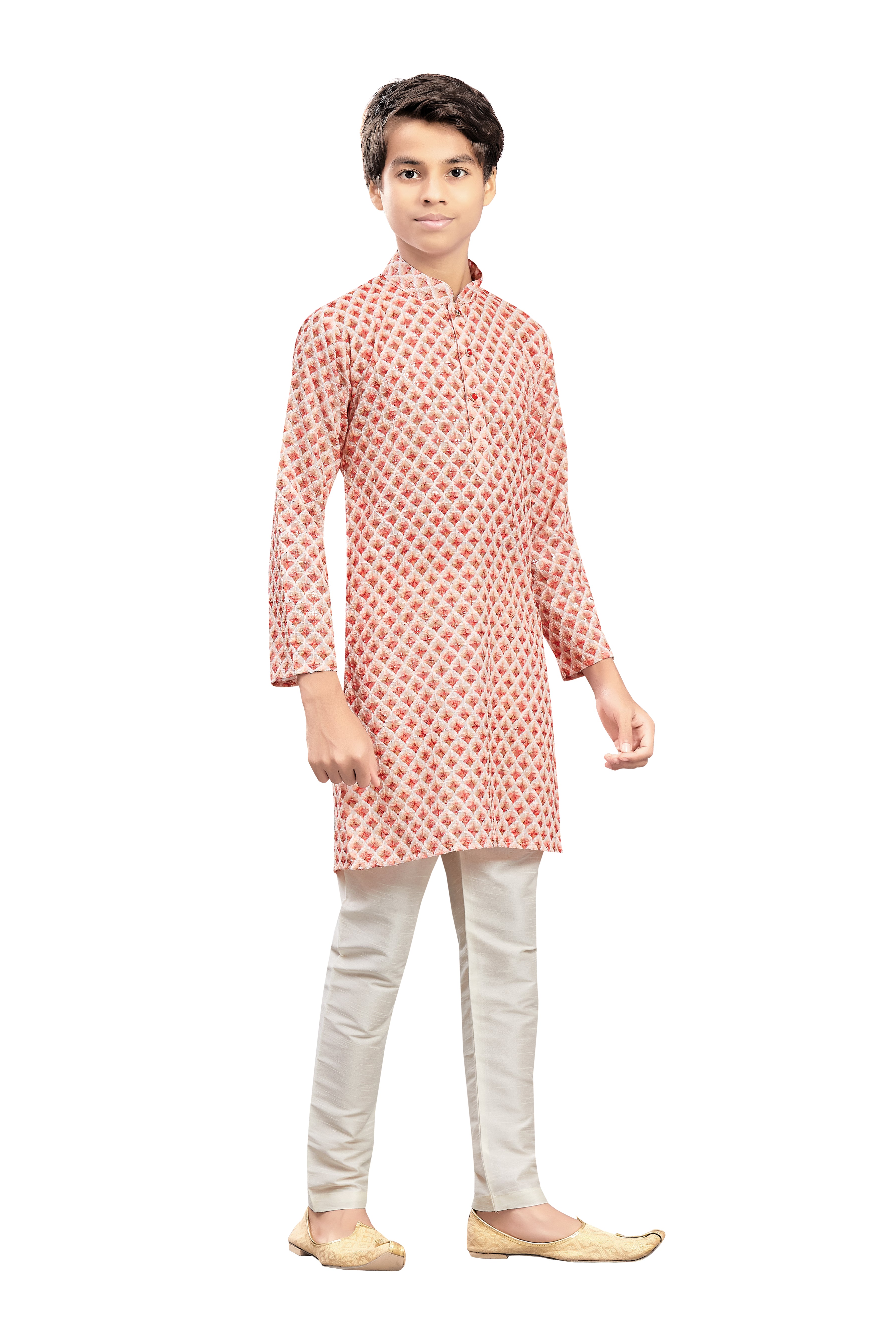 Boys Embroidered Kurta Set - Roop Darshan