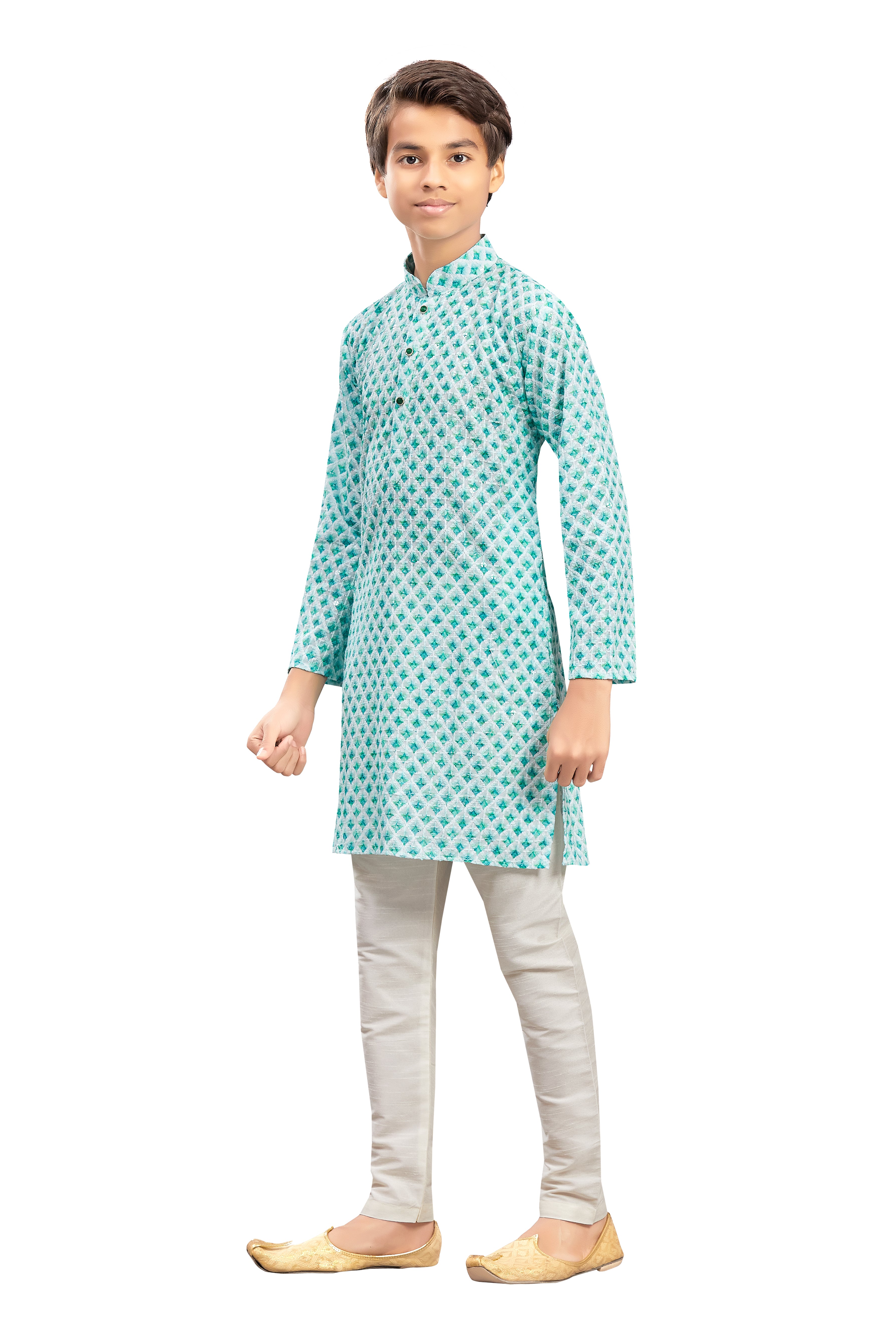 Boys Embroidered Kurta Set - Roop Darshan