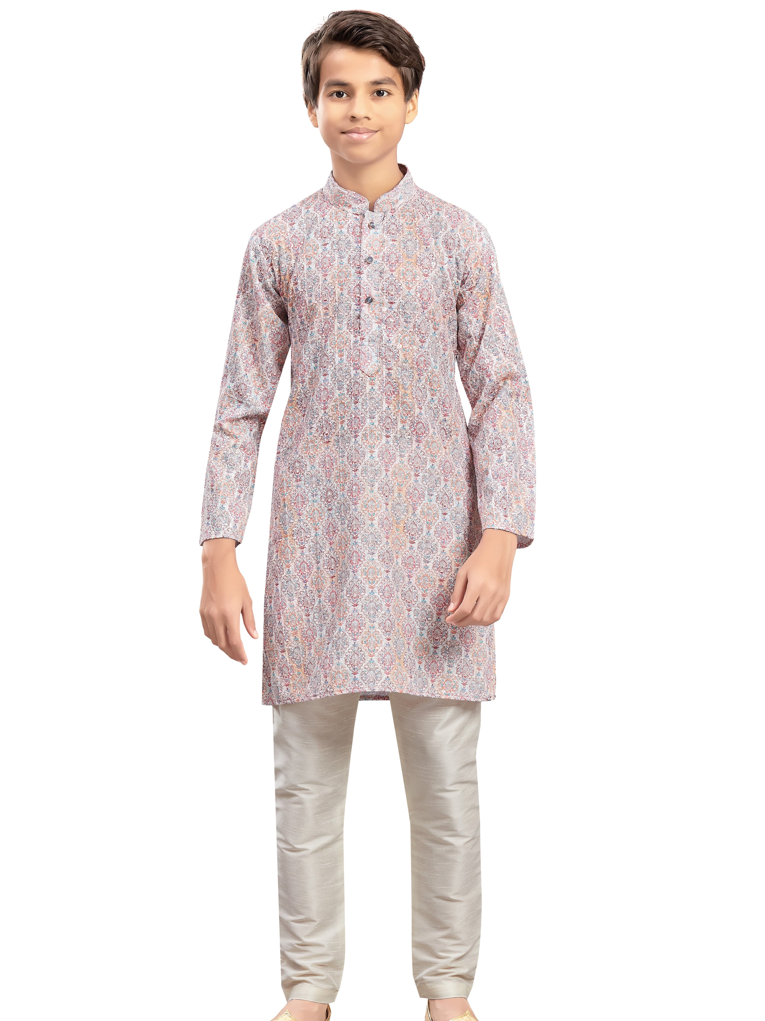 Boys Embroidered Kurta Set - Roop Darshan