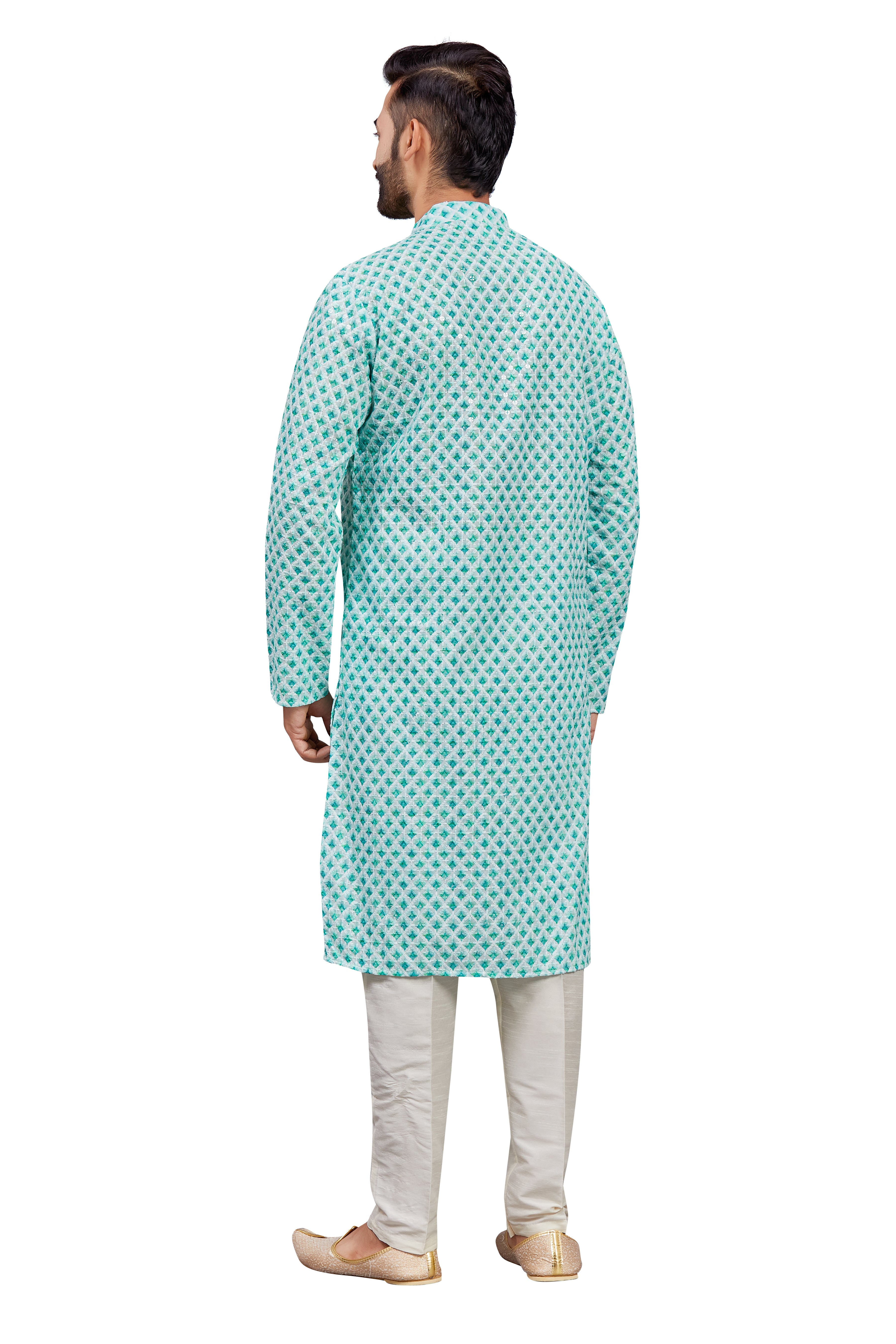 Mens Embroidered Kurta Set - Roop Darshan