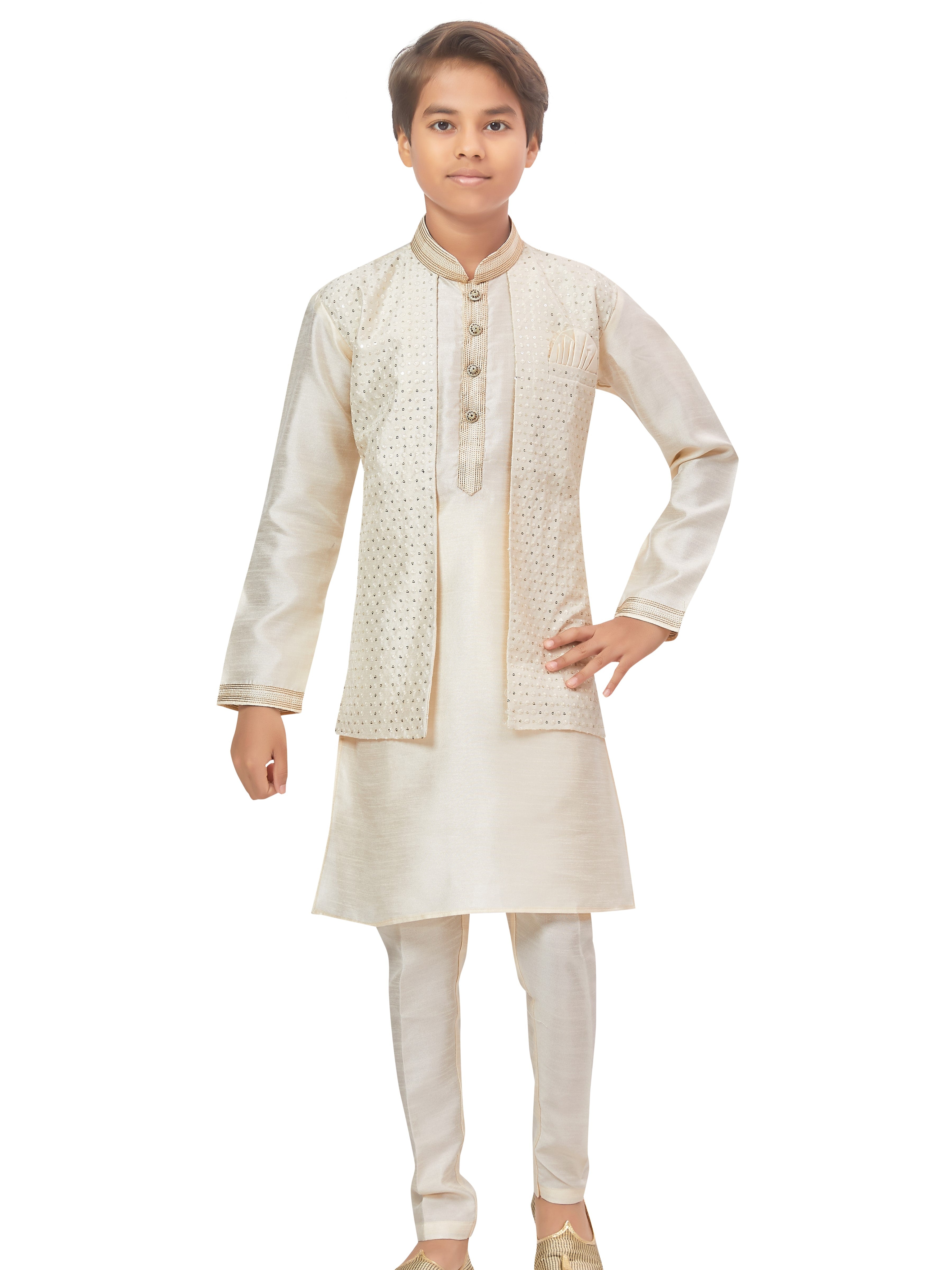 Boys Jacket Style Kurta Set - Roop Darshan