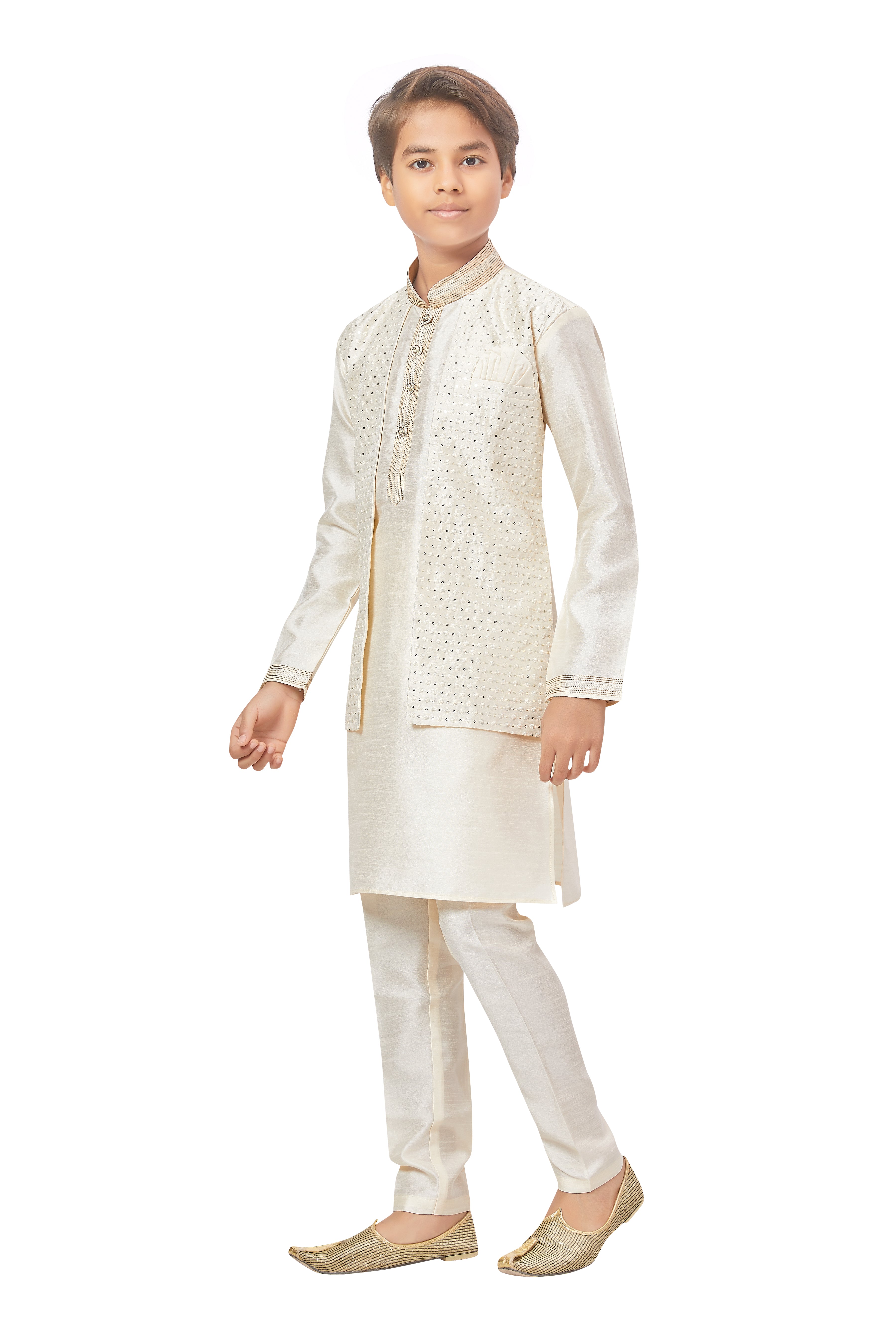 Boys Jacket Style Kurta Set - Roop Darshan