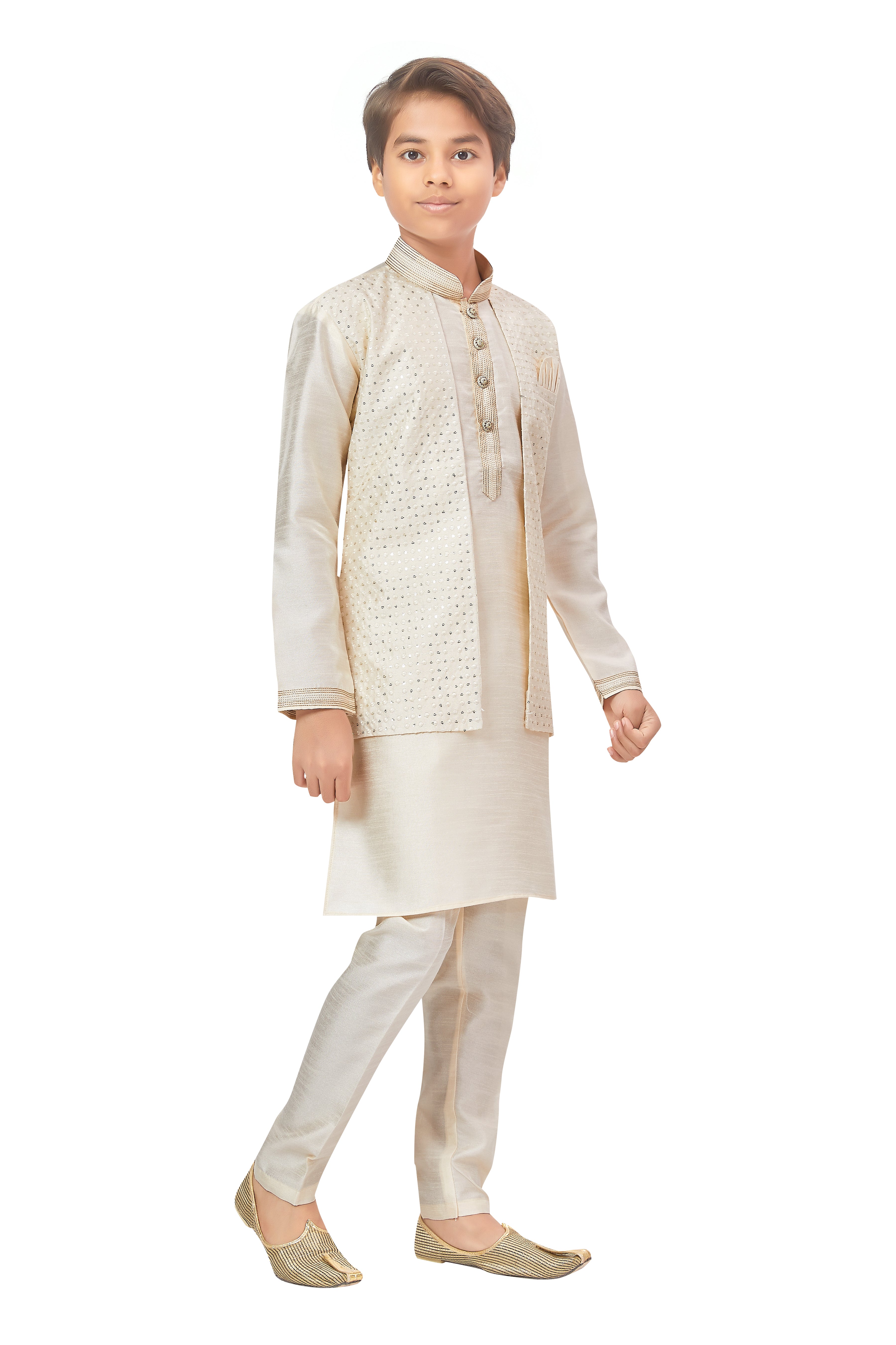 Boys Jacket Style Kurta Set - Roop Darshan